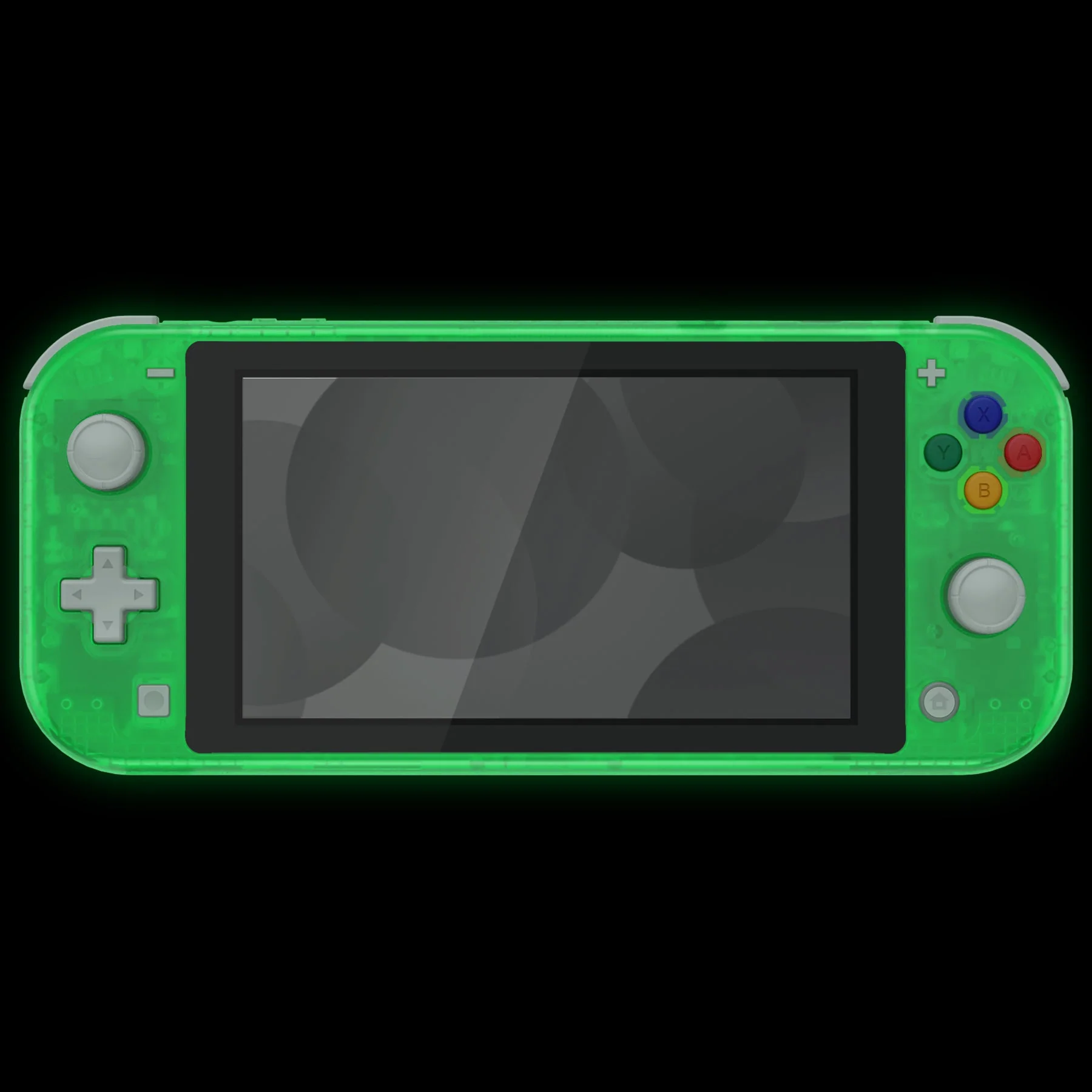 eXtremeRate Replacement Full Set Shells with ABXY Buttons & Screen Protector for Nintendo Switch Lite - Glow in Dark - Green - Image 3