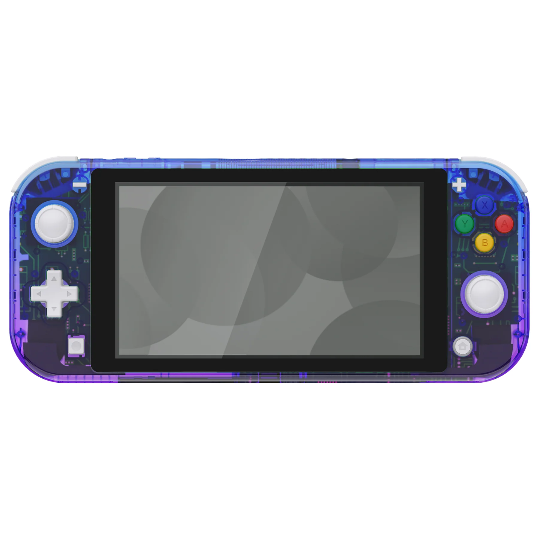 eXtremeRate Replacement Full Set Shells with ABXY Buttons & Screen Protector for Nintendo Switch Lite - Gradient Translucent Bluebell - Image 3
