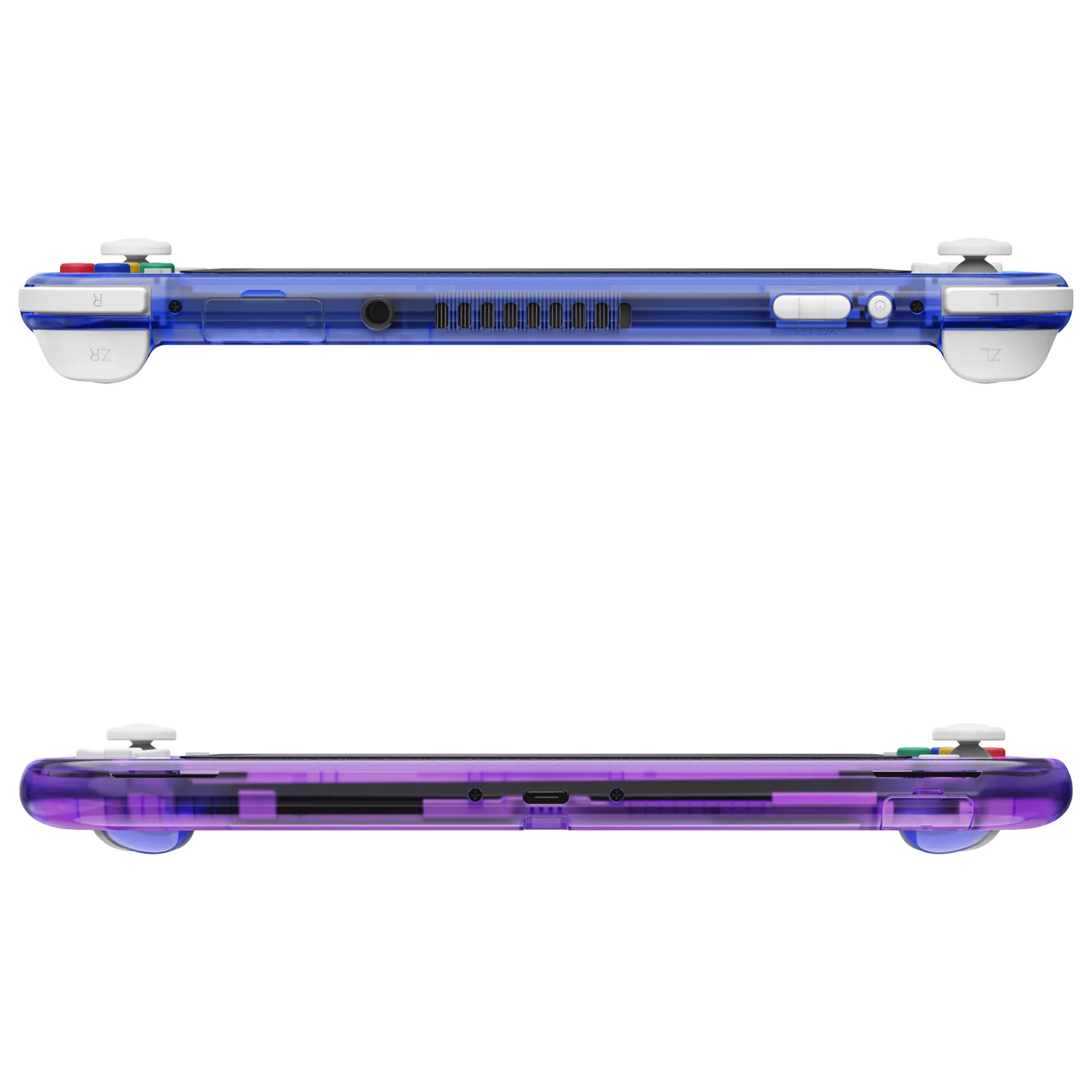 eXtremeRate Replacement Full Set Shells with ABXY Buttons & Screen Protector for Nintendo Switch Lite - Gradient Translucent Bluebell - Image 7