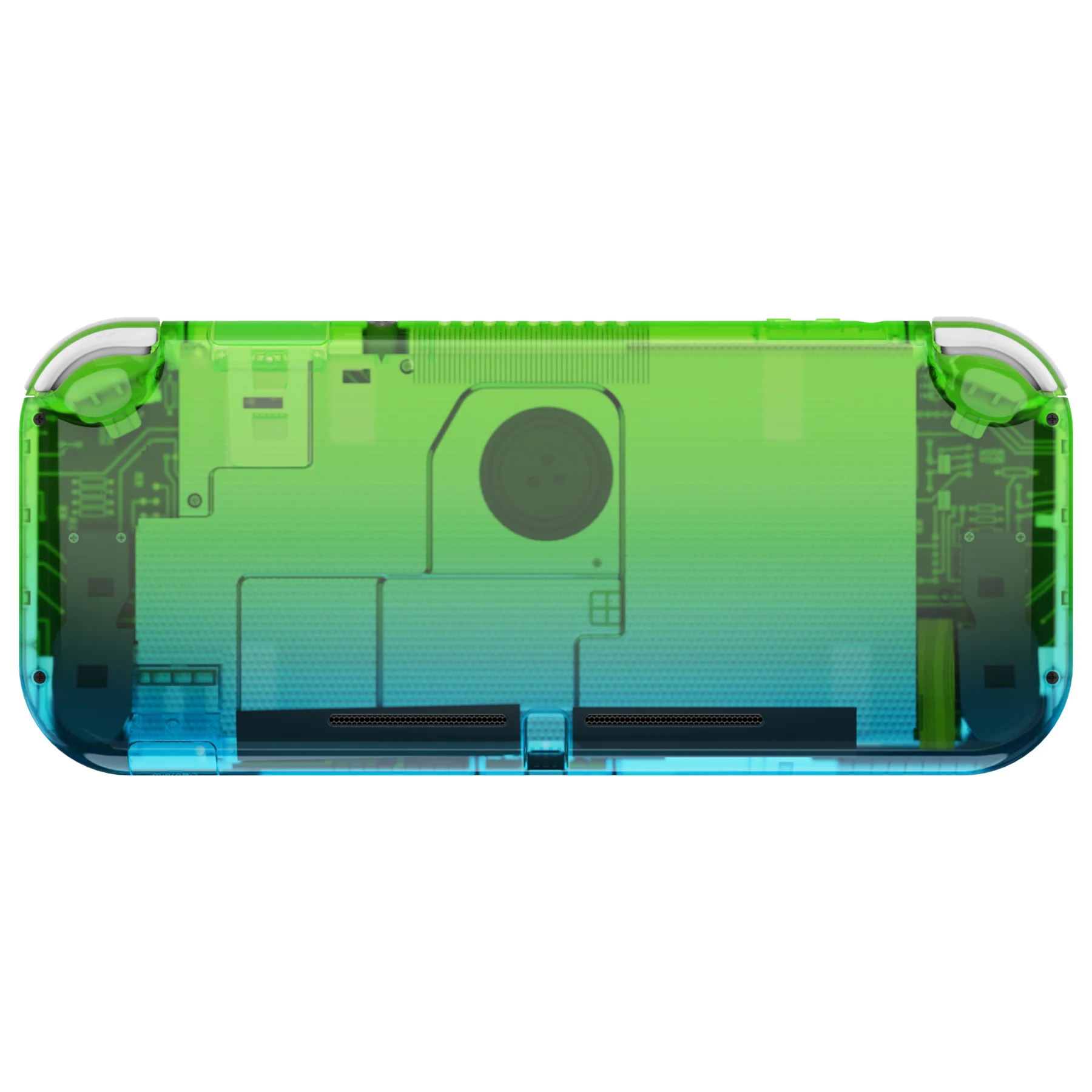eXtremeRate Replacement Full Set Shells with ABXY Buttons & Screen Protector for Nintendo Switch Lite - Gradient Translucent Green Blue - Image 6