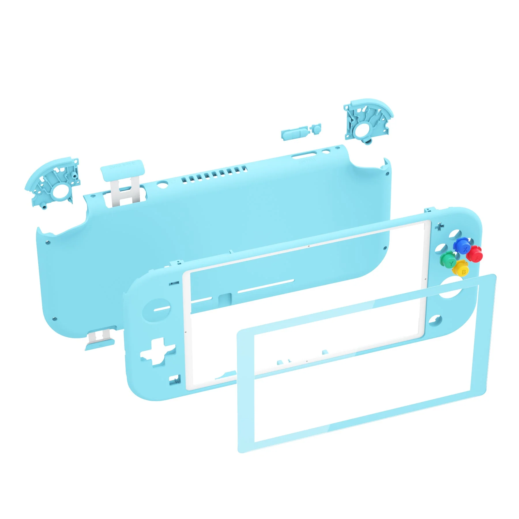 eXtremeRate Replacement Full Set Shells with ABXY Buttons & Screen Protector for Nintendo Switch Lite - Heaven Blue - Image 8