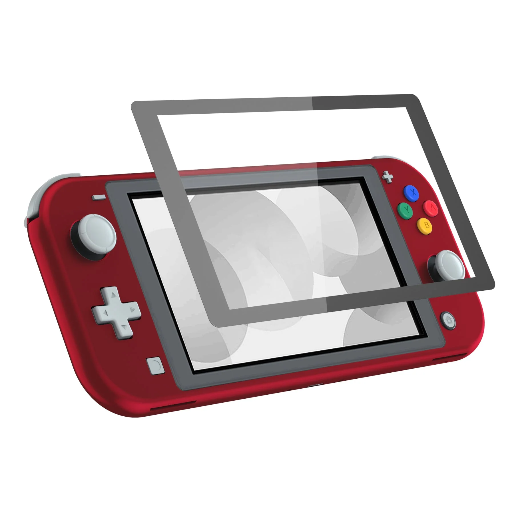 eXtremeRate Replacement Full Set Shells with ABXY Buttons & Screen Protector for Nintendo Switch Lite - Scarlet Red - Image 5