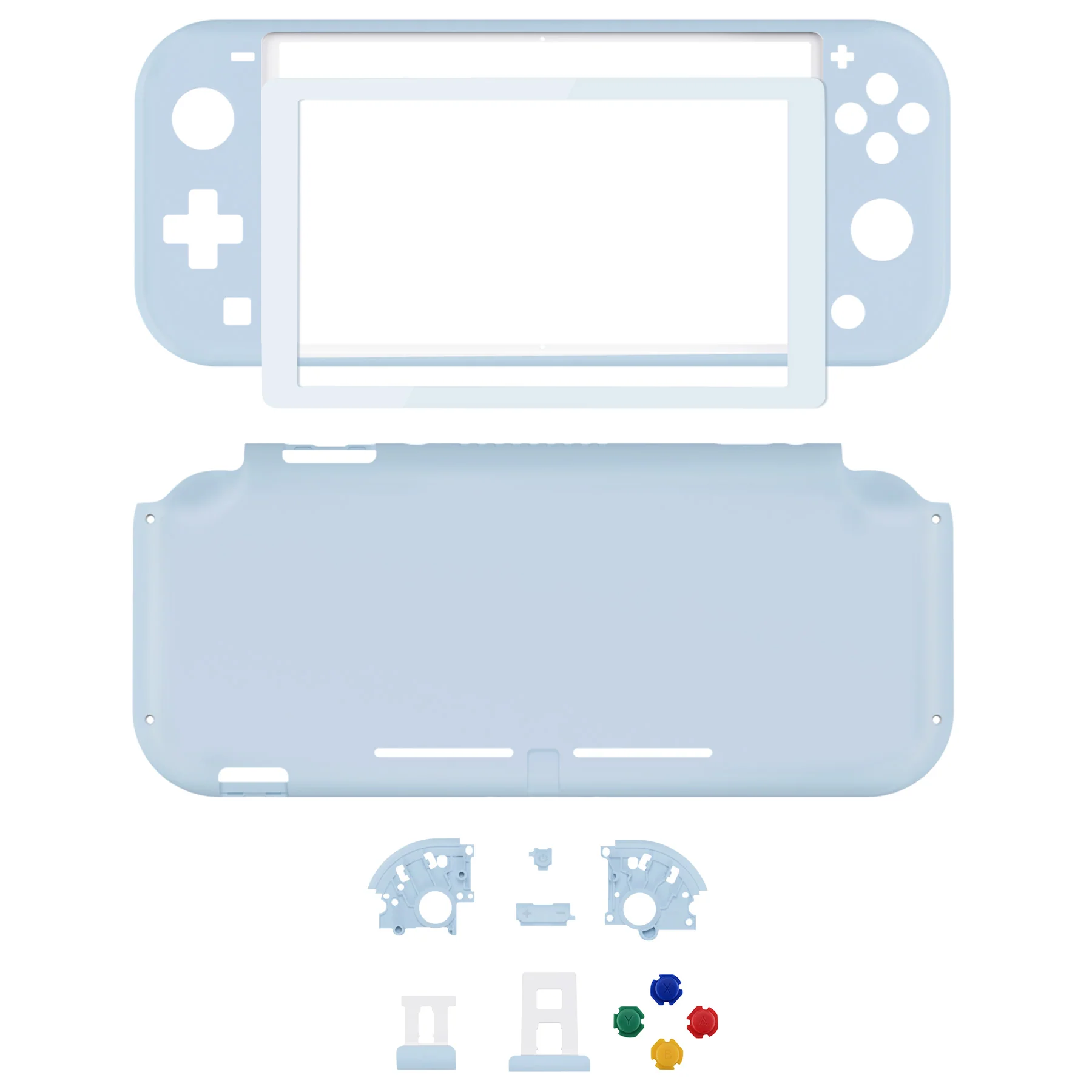 eXtremeRate Replacement Full Set Shells with ABXY Buttons & Screen Protector for Nintendo Switch Lite - Sky Blue - Image 2