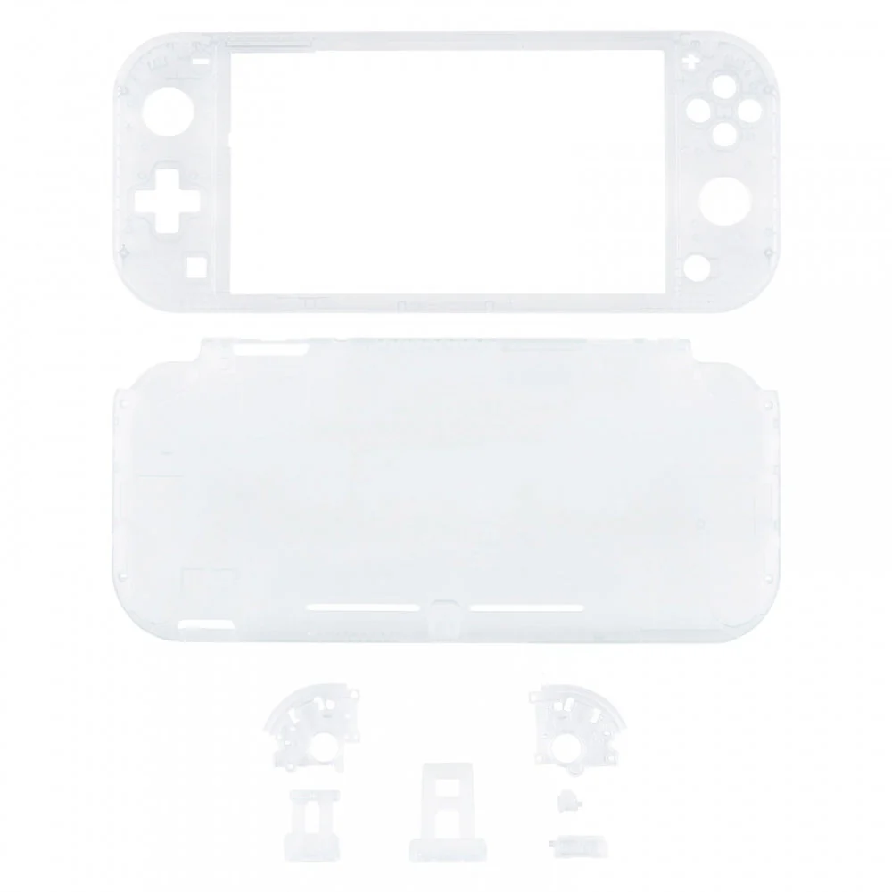 eXtremeRate Replacement Full Set Shells with ABXY Buttons & Screen Protector for Nintendo Switch Lite - Transparent Clear - Image 2