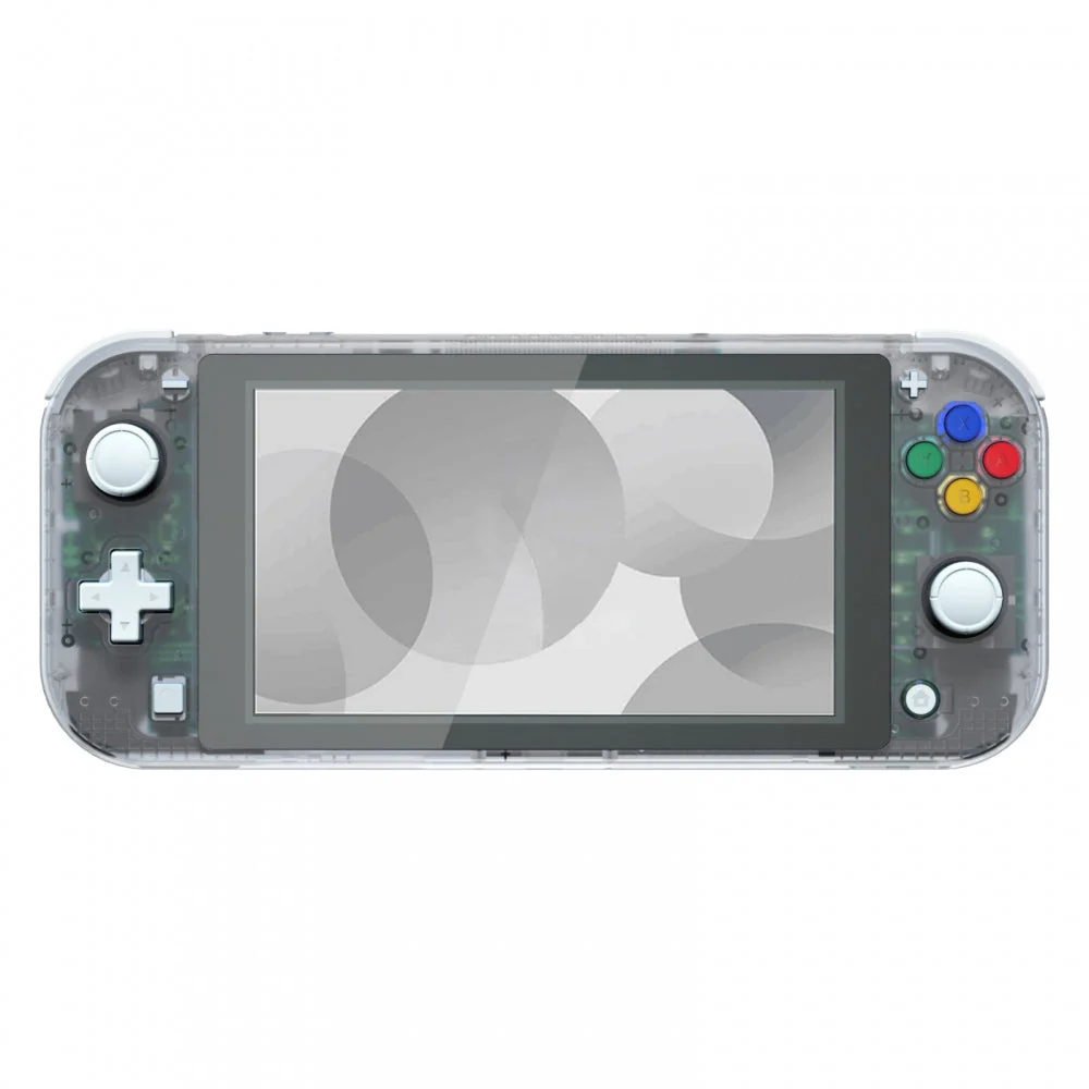 eXtremeRate Replacement Full Set Shells with ABXY Buttons & Screen Protector for Nintendo Switch Lite - Transparent Clear - Image 3