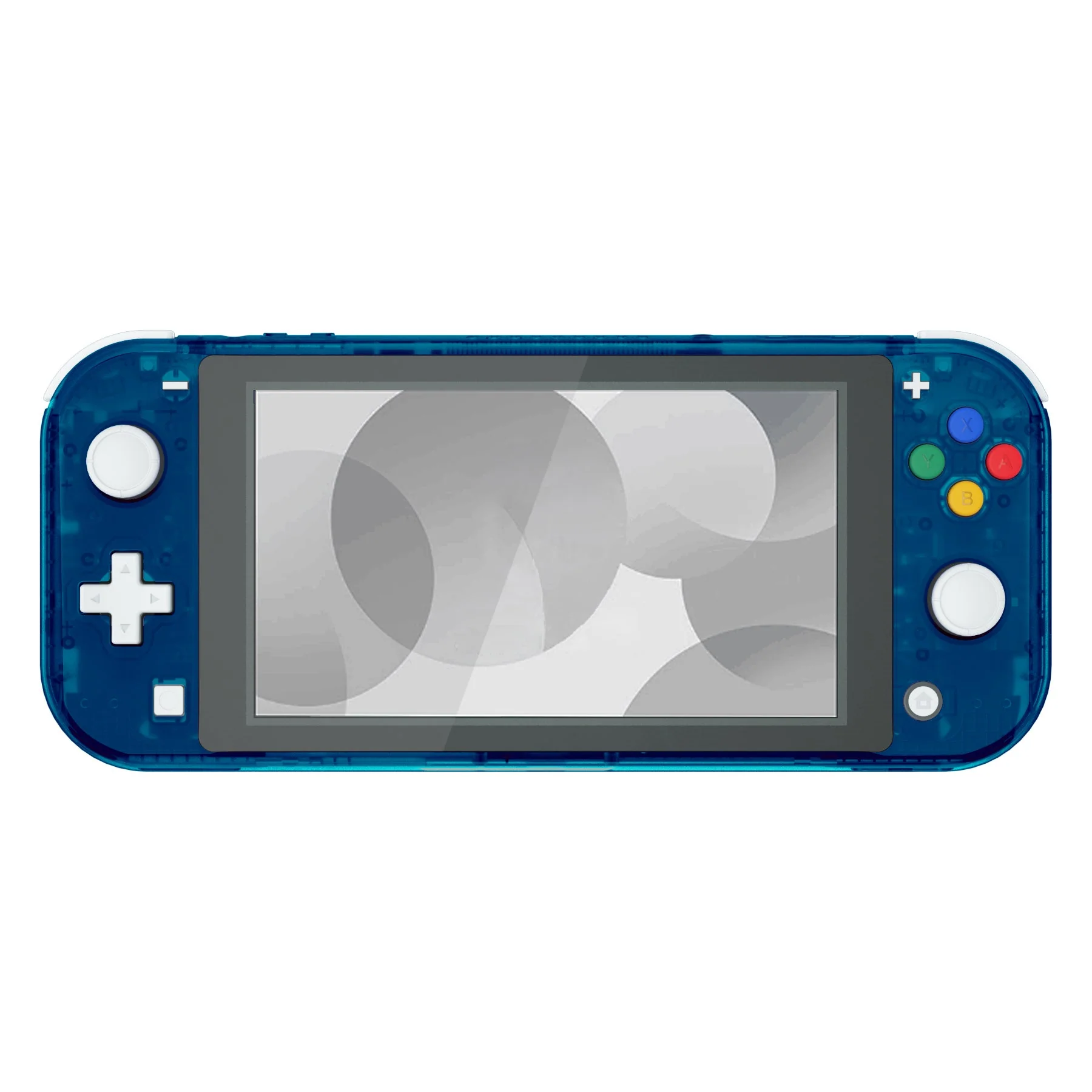 eXtremeRate Replacement Full Set Shells with ABXY Buttons & Screen Protector for Nintendo Switch Lite - Transparent Clear Blue - Image 3