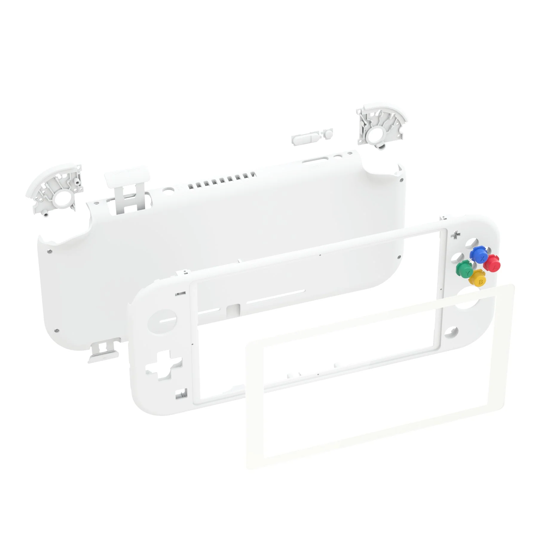 eXtremeRate Replacement Full Set Shells with ABXY Buttons & Screen Protector for Nintendo Switch Lite - White - Image 8