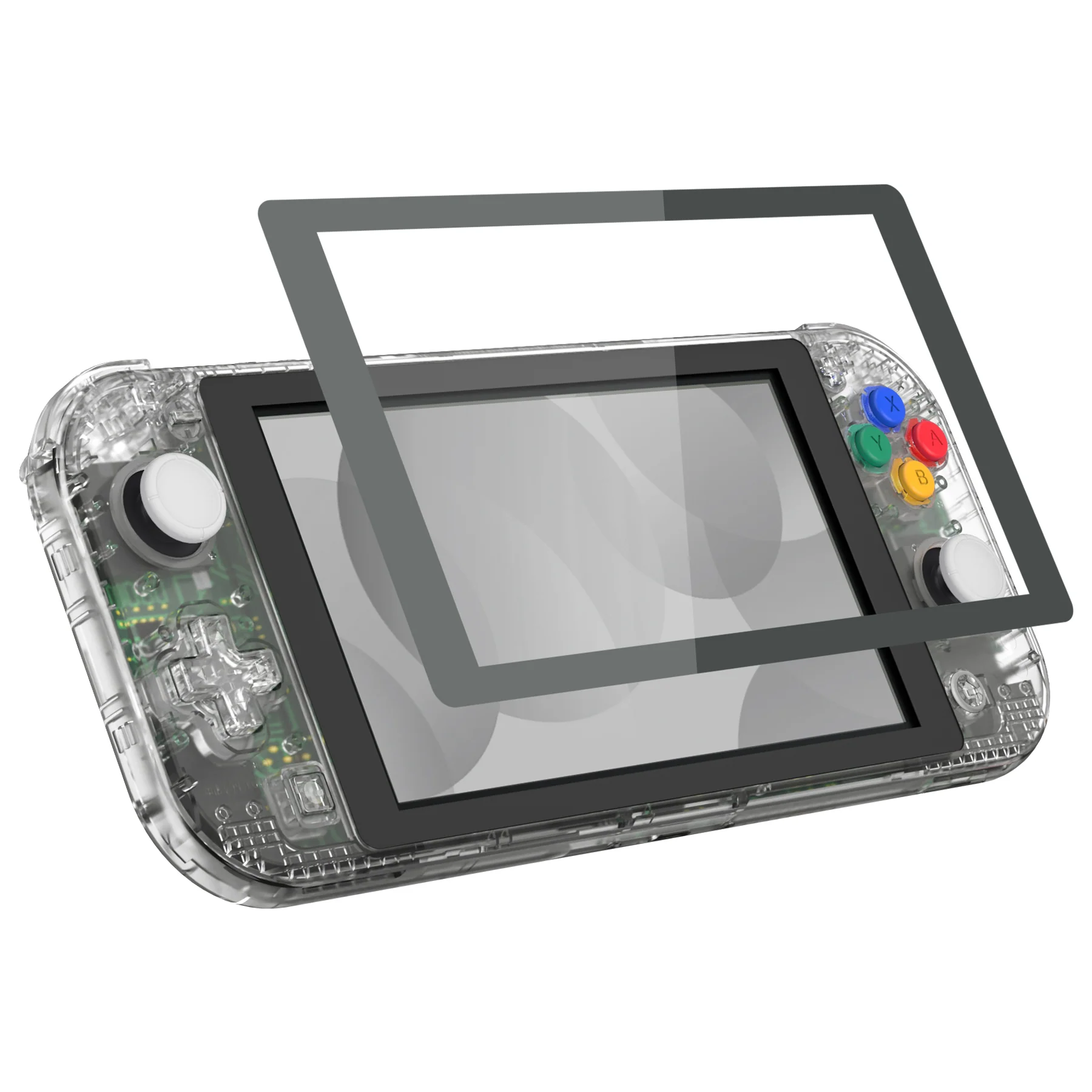 eXtremeRate Replacement Full Set Shells with Button Kit & Screen Protector for Nintendo Switch Lite - Crystal Clear - Image 5