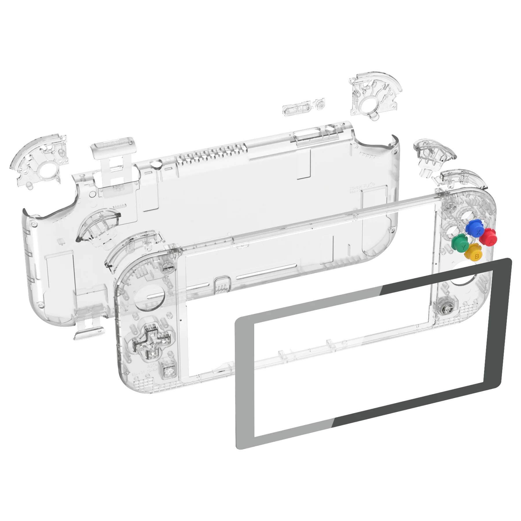 eXtremeRate Replacement Full Set Shells with Button Kit & Screen Protector for Nintendo Switch Lite - Crystal Clear - Image 8