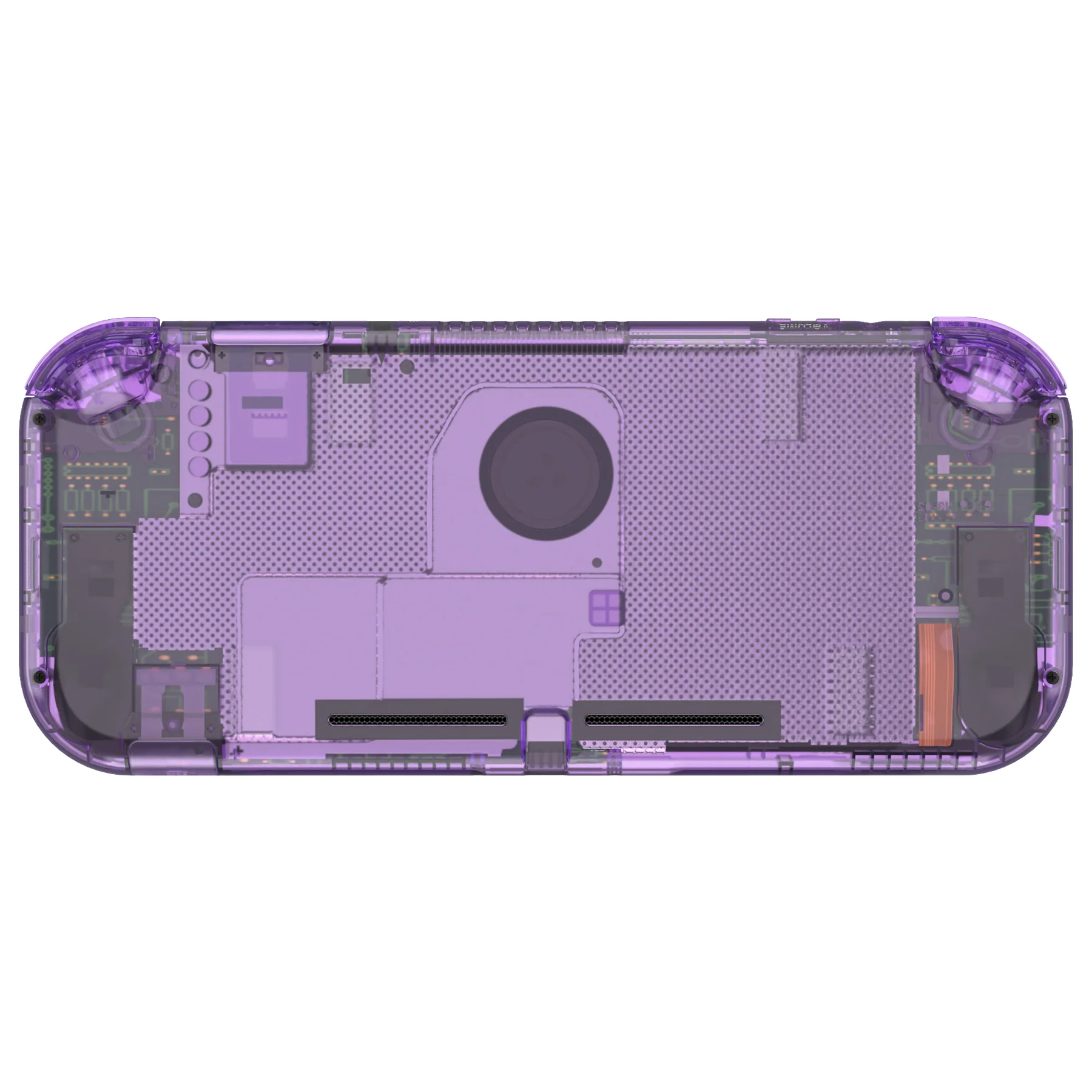 eXtremeRate Replacement Full Set Shells with Button Kit & Screen Protector for Nintendo Switch Lite - Crystal Clear Atomic Purple - Image 6