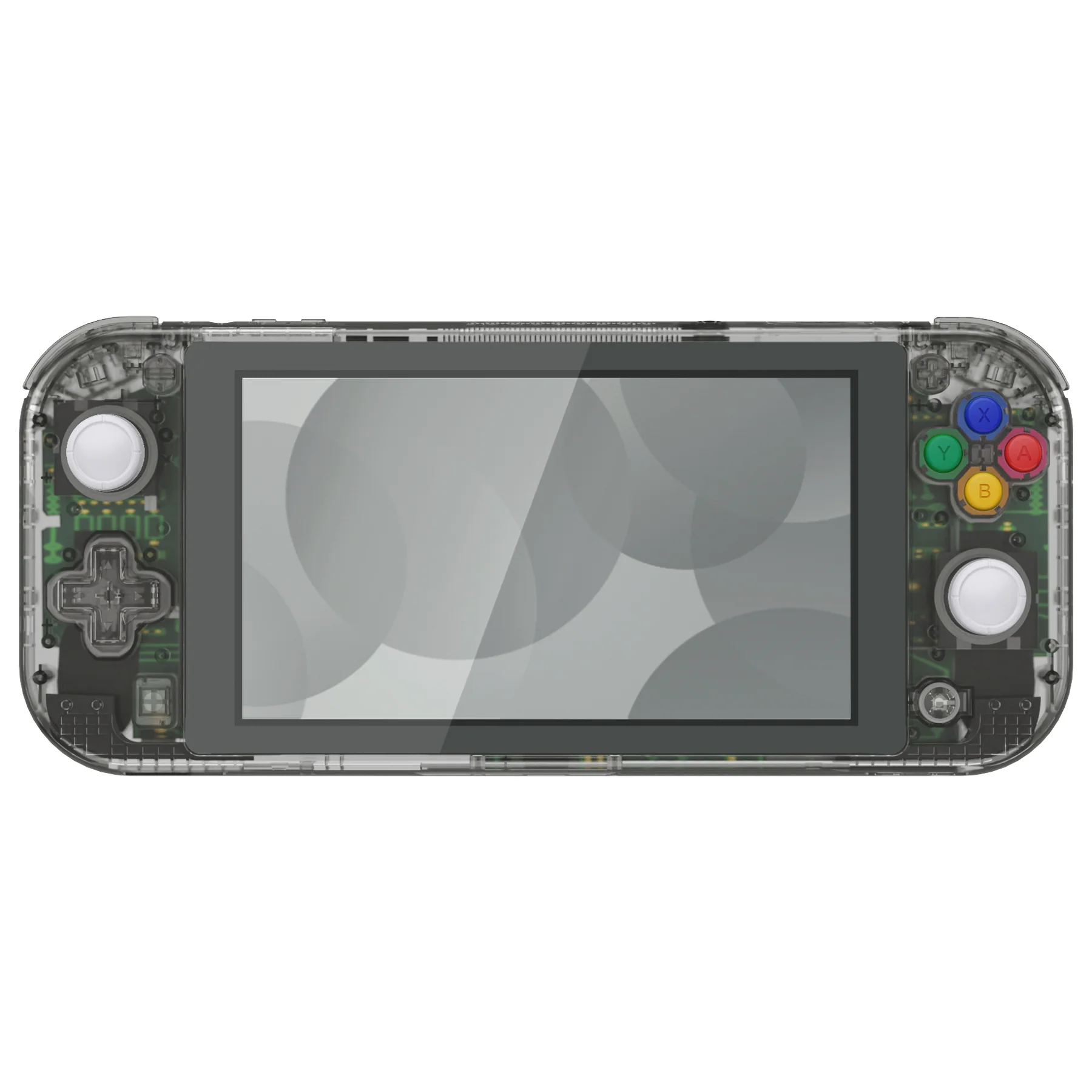 eXtremeRate Replacement Full Set Shells with Button Kit & Screen Protector for Nintendo Switch Lite - Crystal Clear Black - Image 3