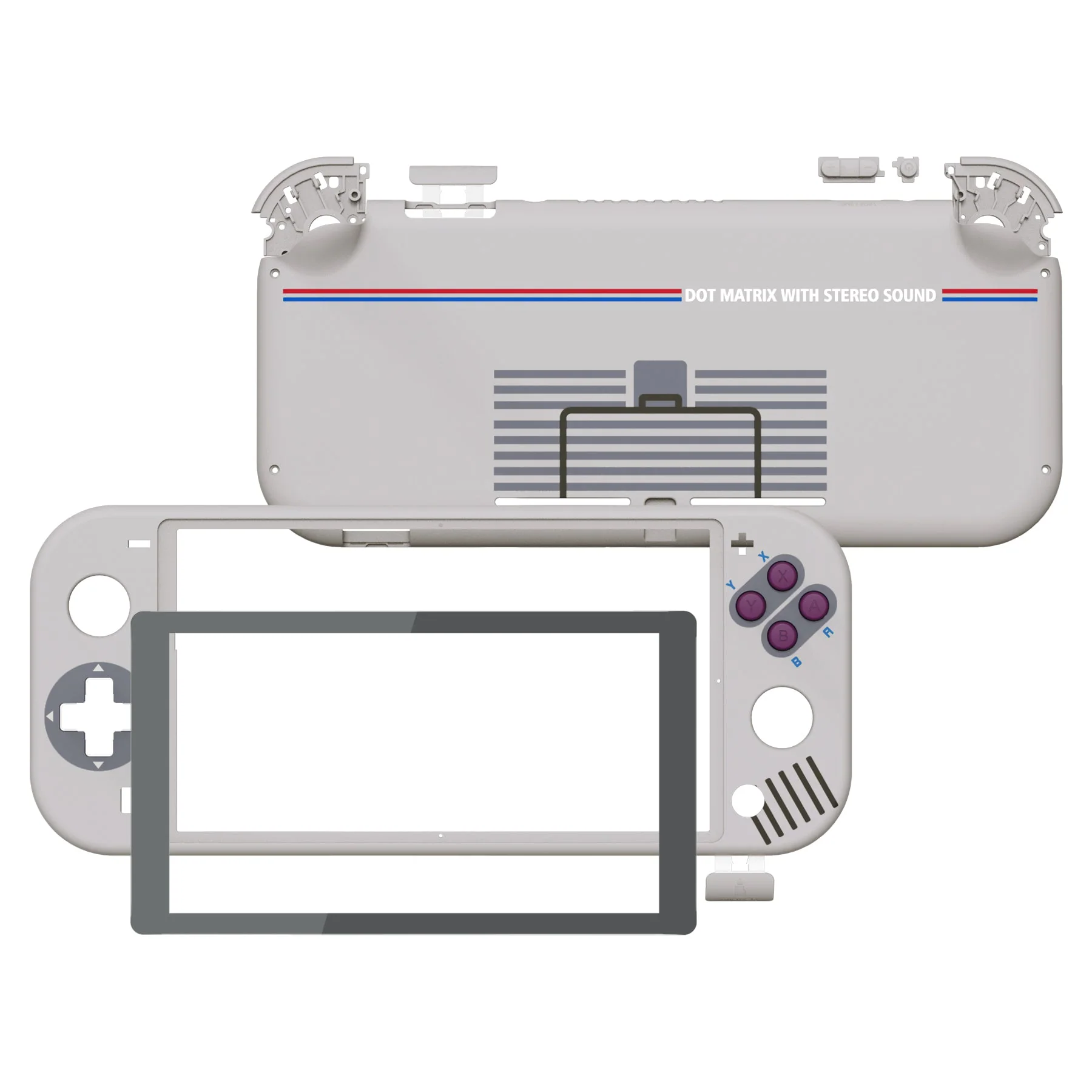 eXtremeRate Replacement Full Set Shells with Button Kits & Screen Protector for Nintendo Switch Lite - Classic 1989 GB DMG-01 Style - Image 7