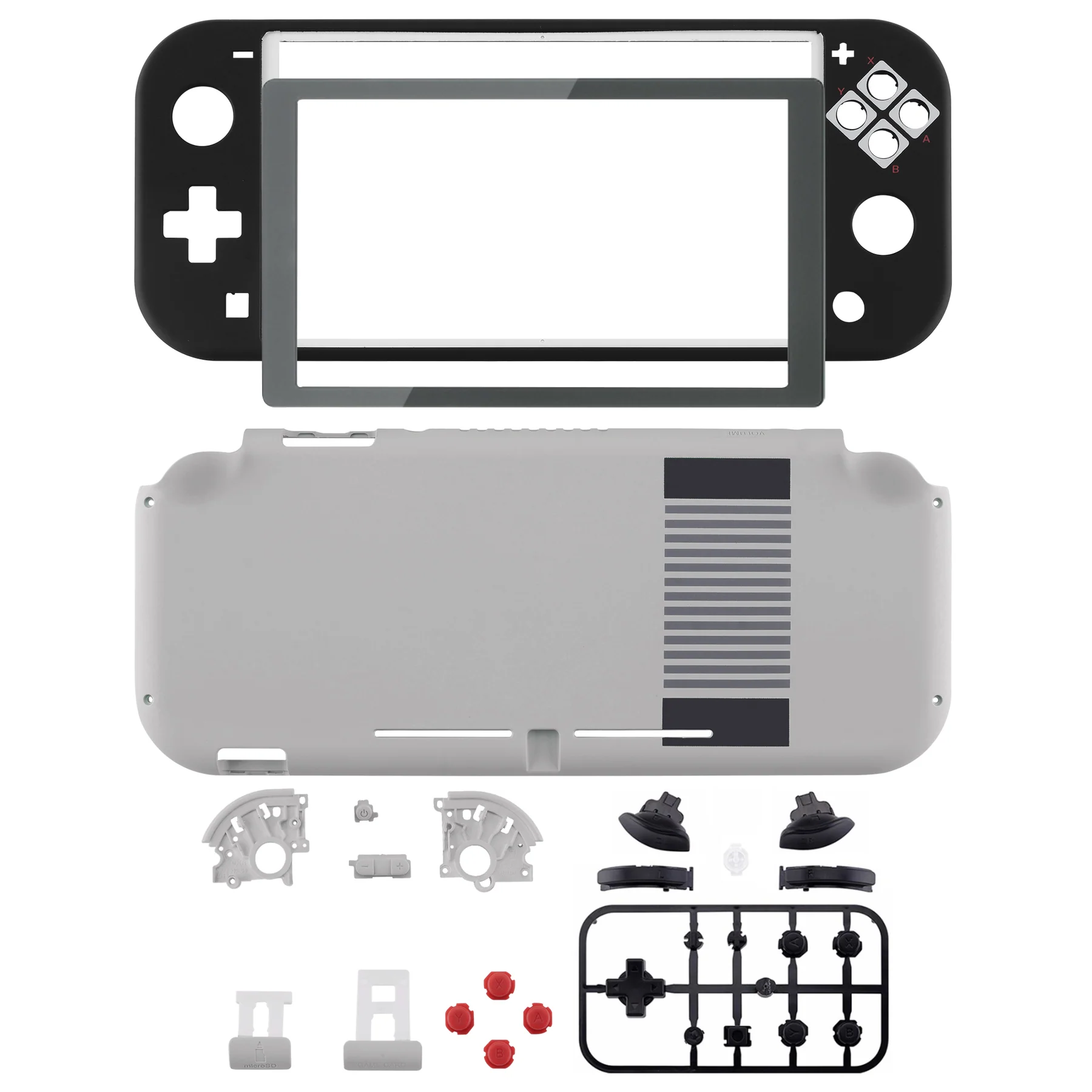 eXtremeRate Replacement Full Set Shells with Button Kits & Screen Protector for Nintendo Switch Lite - Classic NES Style - Image 2
