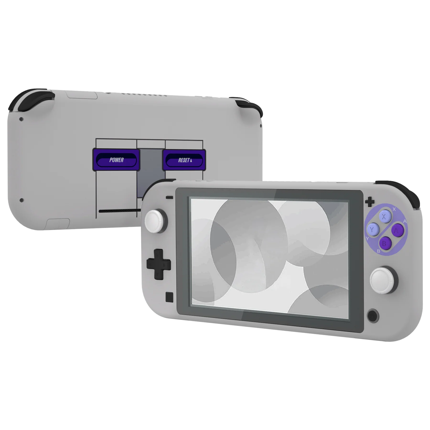 eXtremeRate Replacement Full Set Shells with Button Kits & Screen Protector for Nintendo Switch Lite - Classic SNES Style - Image 4