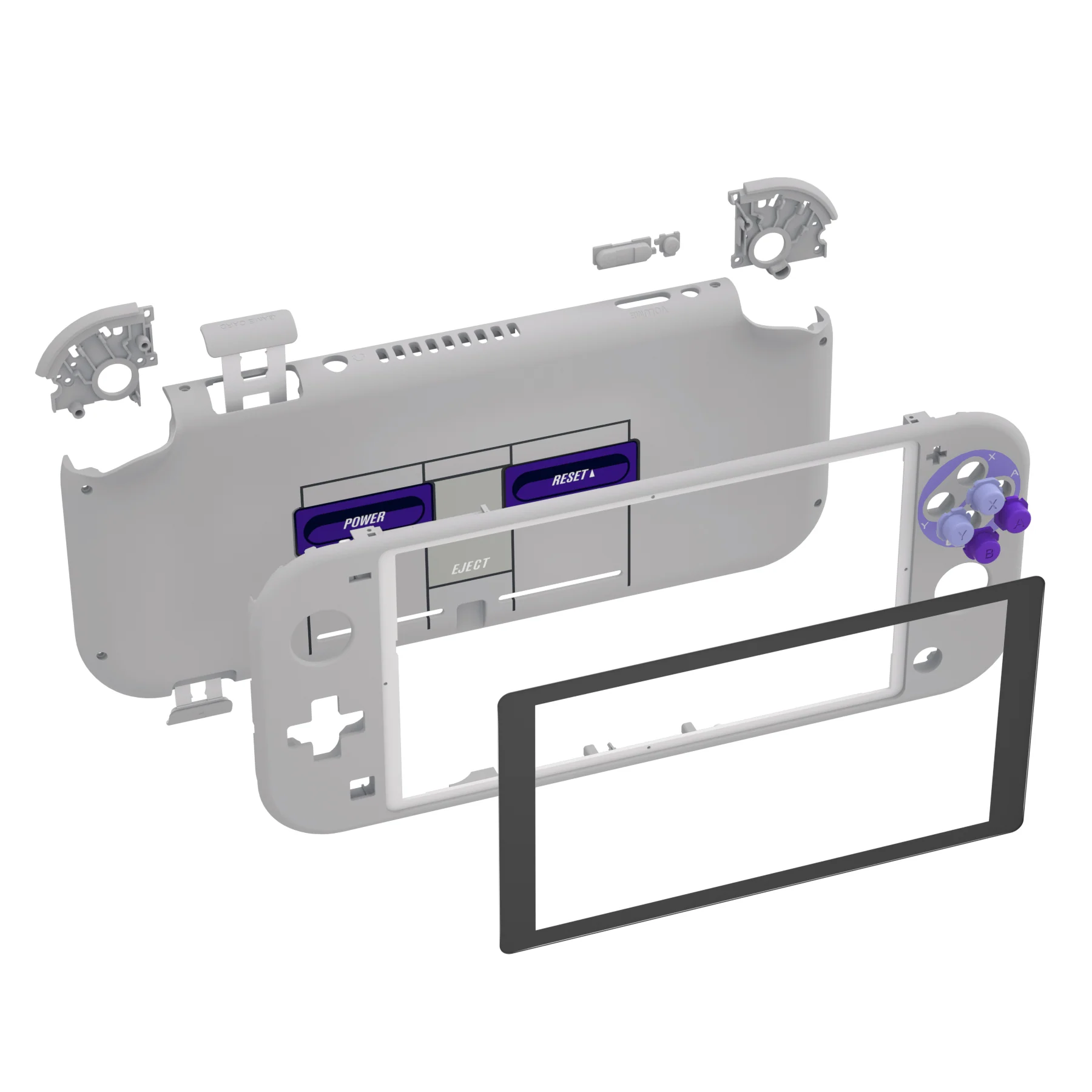 eXtremeRate Replacement Full Set Shells with Button Kits & Screen Protector for Nintendo Switch Lite - Classic SNES Style - Image 8