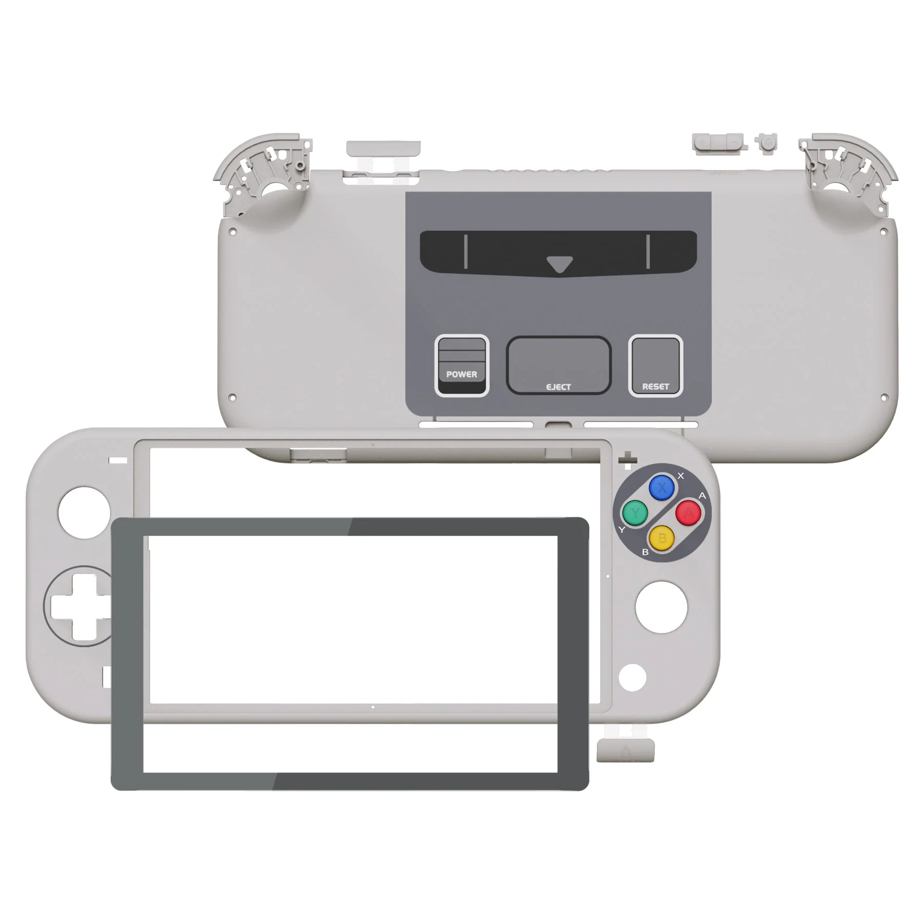 eXtremeRate Replacement Full Set Shells with Button Kits & Screen Protector for Nintendo Switch Lite - SFC SNES Classic EU Style - Image 7