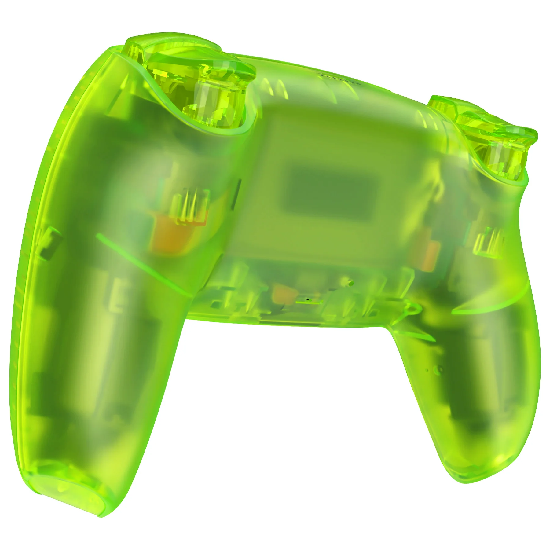 eXtremeRate Replacement Full Set Shells with Buttons Compatible with PS5 Controller BDM-030/040/050 - Clear Lime Green - Image 5
