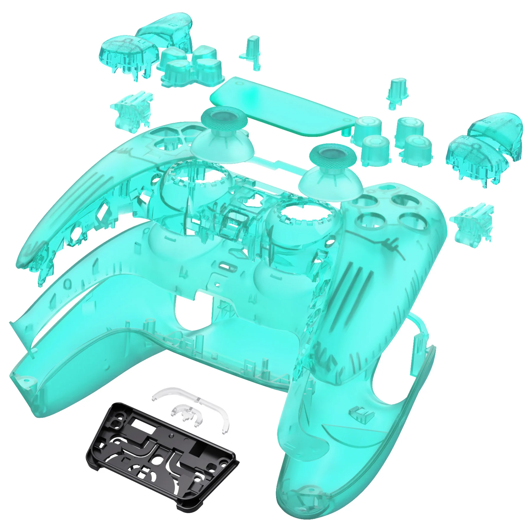 eXtremeRate Replacement Full Set Shells with Buttons Compatible with PS5 Controller BDM-030/040/050 - Emerald Green - Image 6