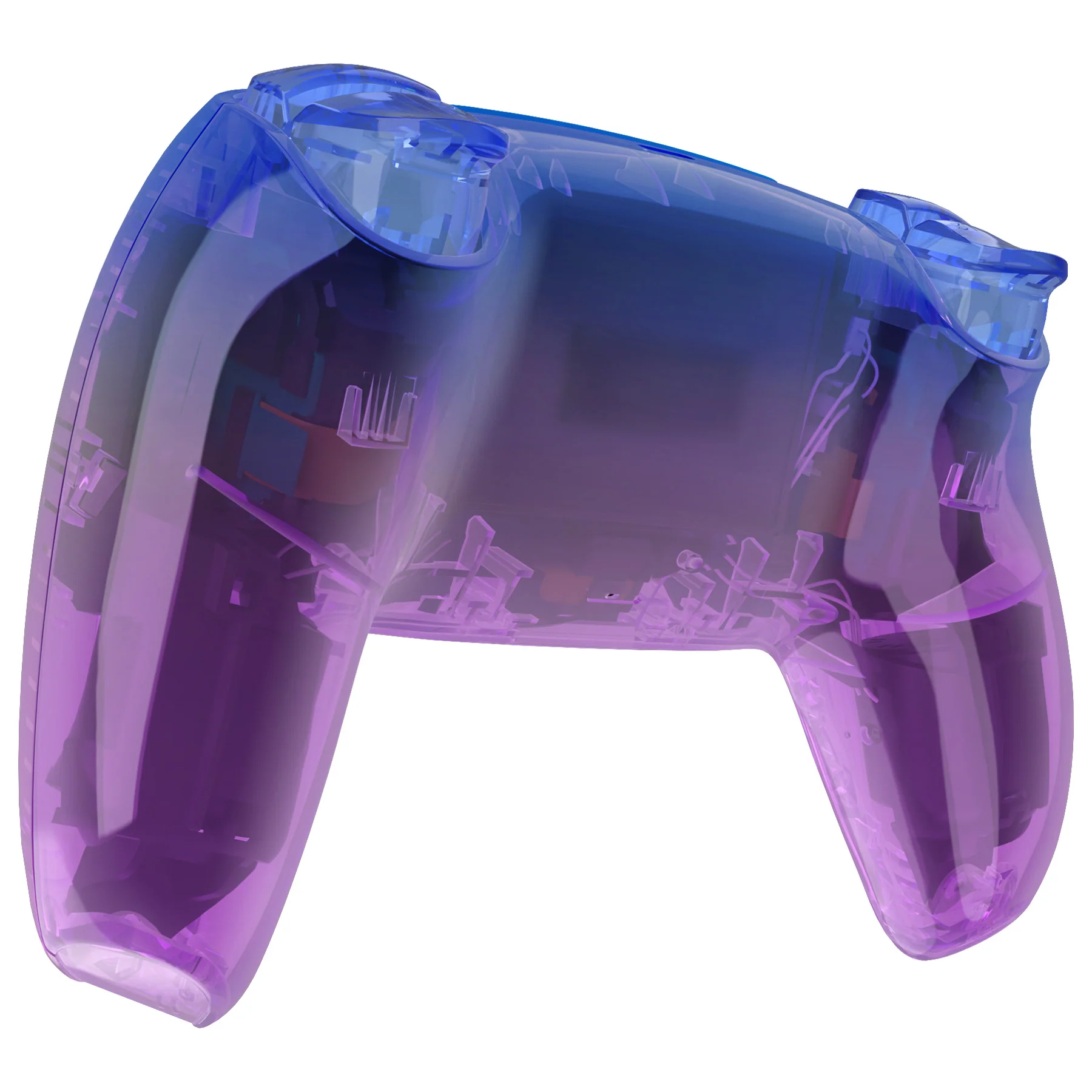 eXtremeRate Replacement Full Set Shells with Buttons Compatible with PS5 Controller BDM-030/040/050 - Gradient Translucent Bluebell - Image 5