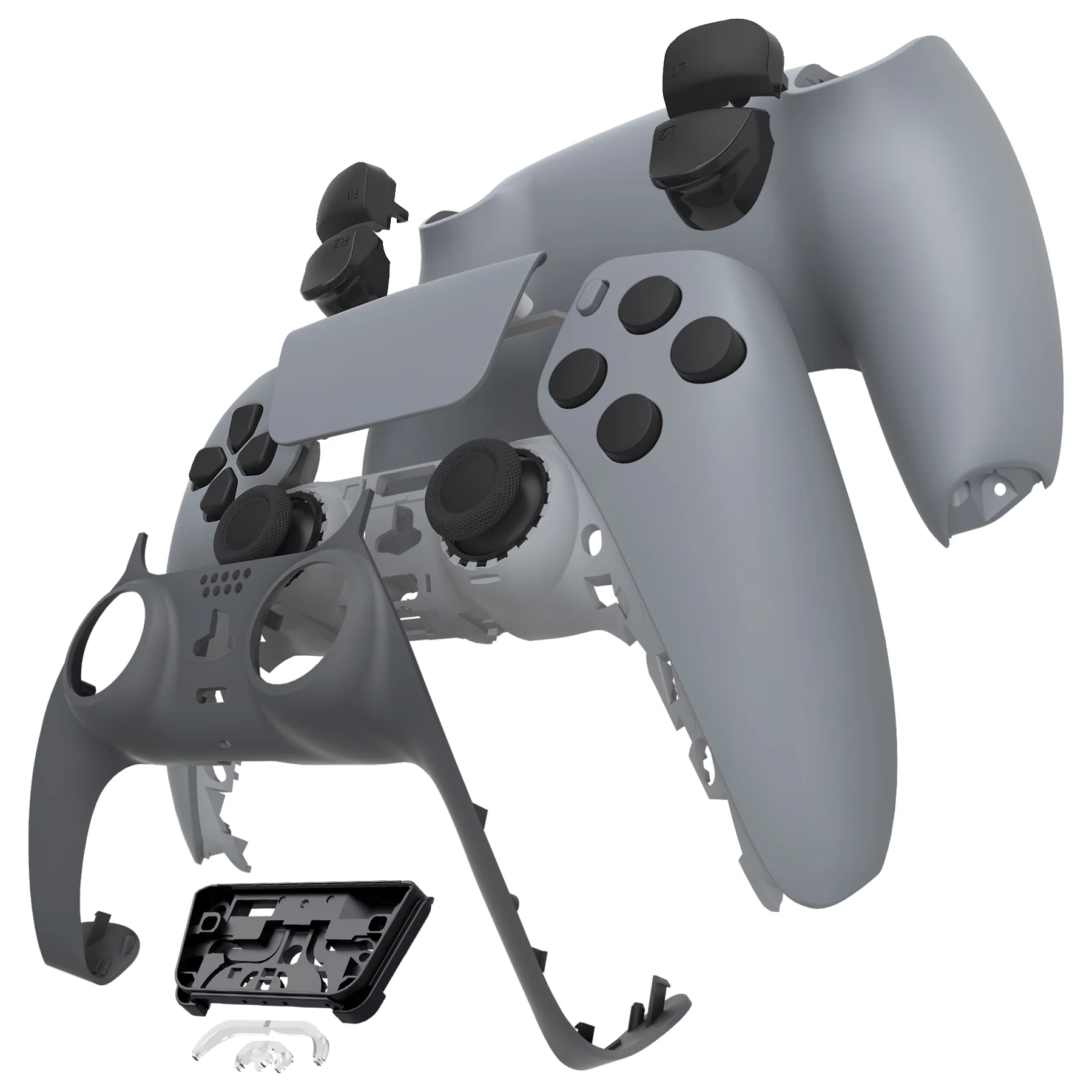 eXtremeRate Replacement Full Set Shells with Buttons Compatible with PS5 Controller BDM-030/040/050 - New Hope Gray - Image 9