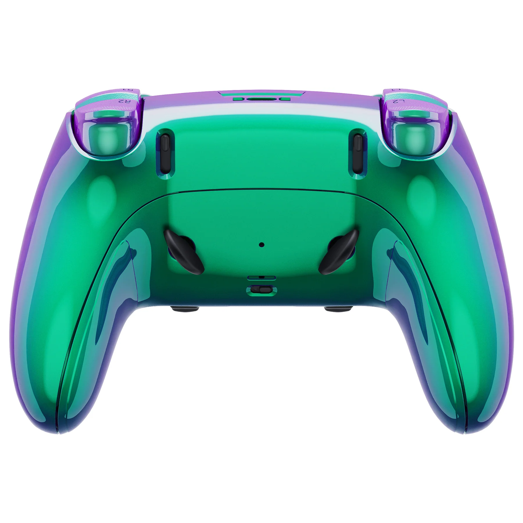 eXtremeRate Replacement Full Set Shells with Buttons Compatible with PS5 Edge Controller - Chameleon Green Purple - Image 7