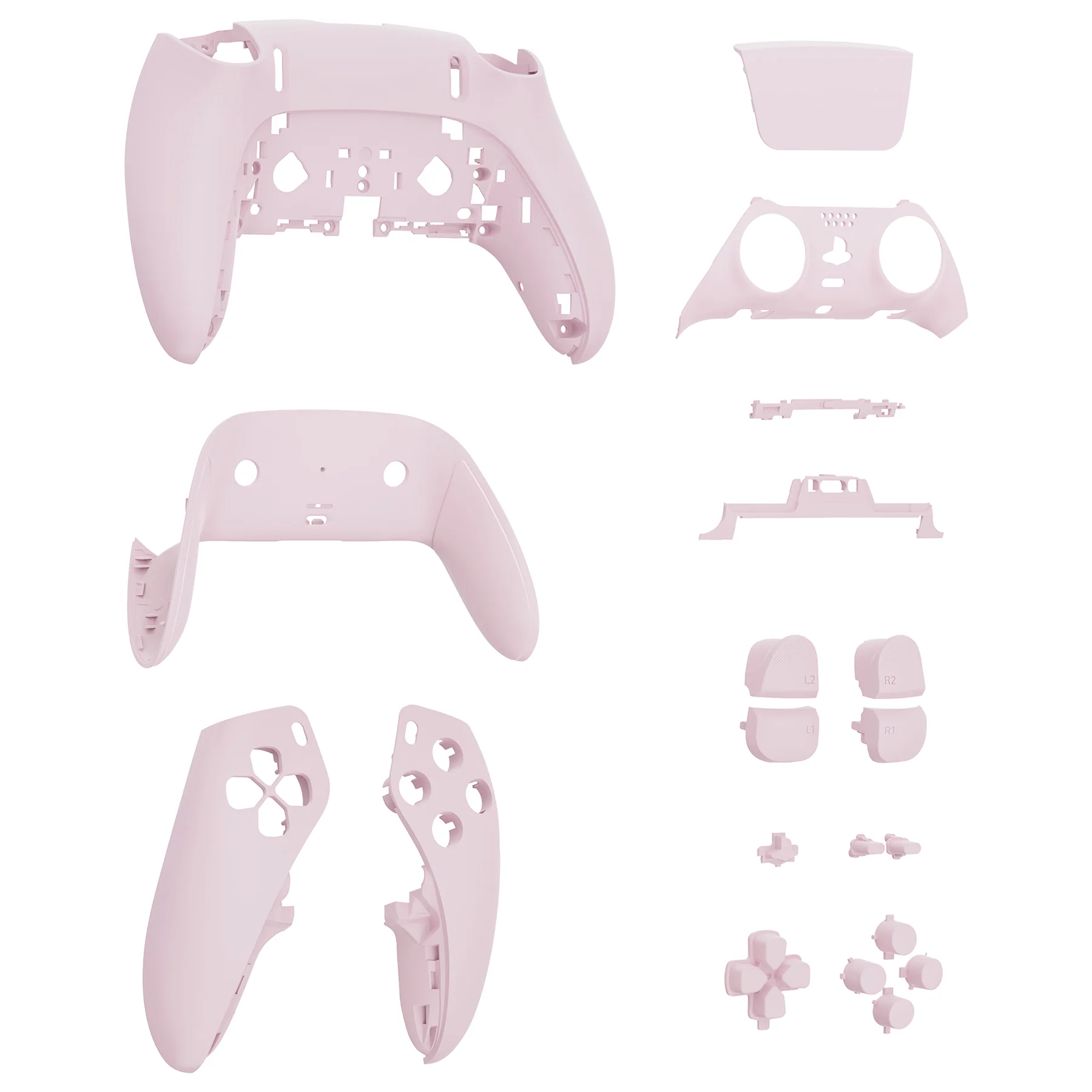 eXtremeRate Replacement Full Set Shells with Buttons Compatible with PS5 Edge Controller - Cherry Blossoms Pink - Image 11