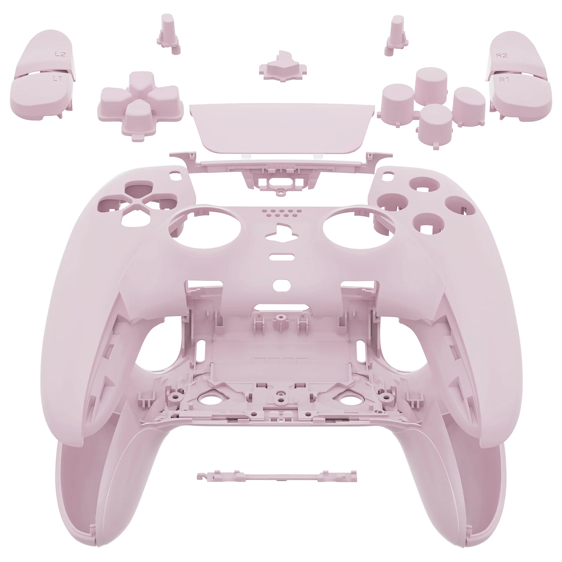 eXtremeRate Replacement Full Set Shells with Buttons Compatible with PS5 Edge Controller - Cherry Blossoms Pink - Image 3