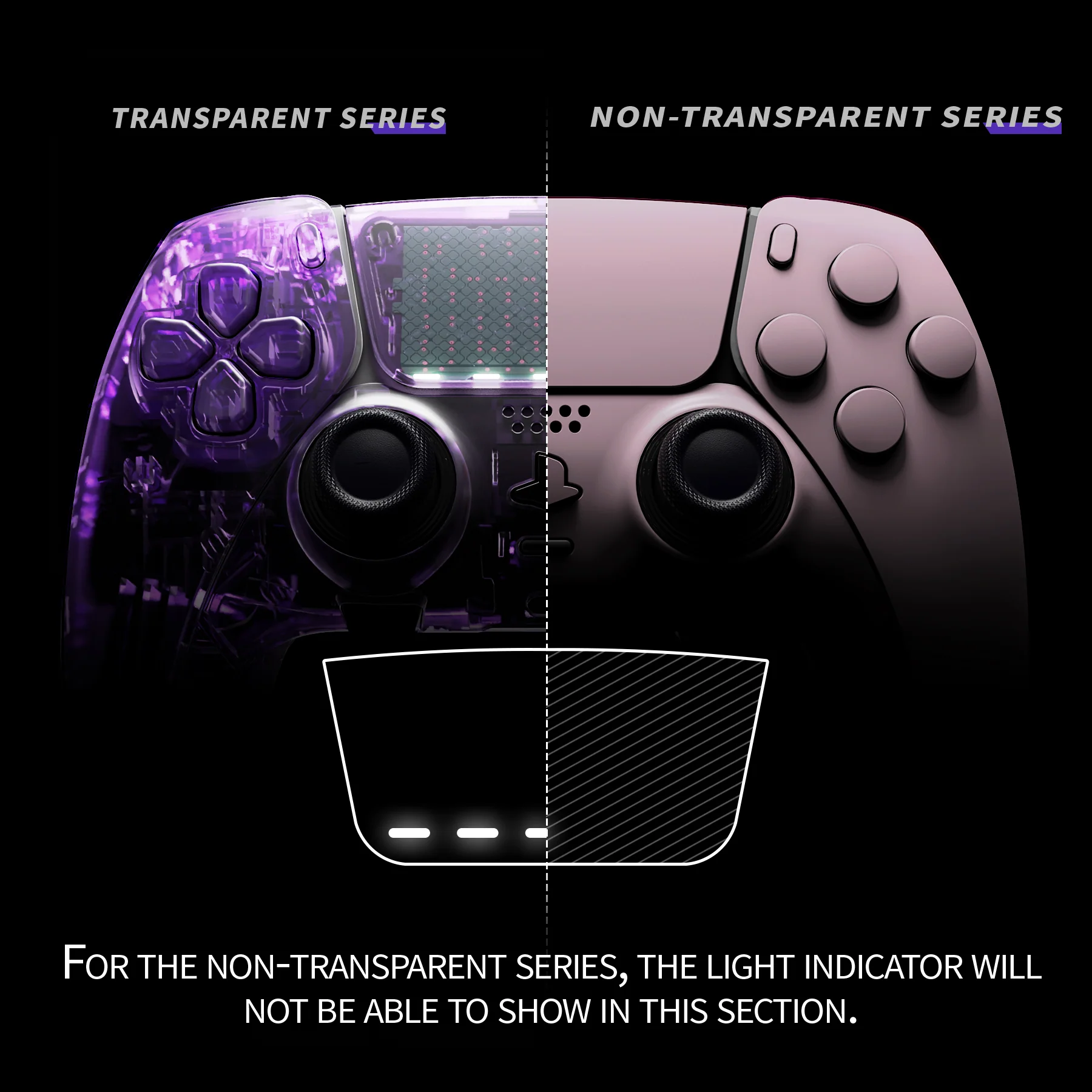 eXtremeRate Replacement Full Set Shells with Buttons Compatible with PS5 Edge Controller - Cherry Blossoms Pink - Image 4