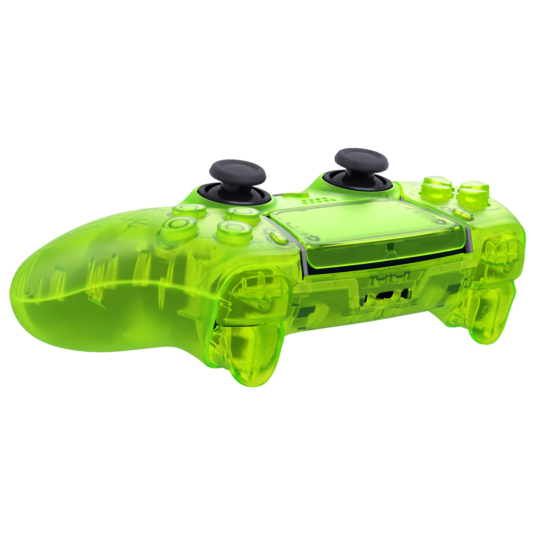eXtremeRate Replacement Full Set Shells with Buttons Compatible with PS5 Edge Controller - Clear Lime Green - Image 8