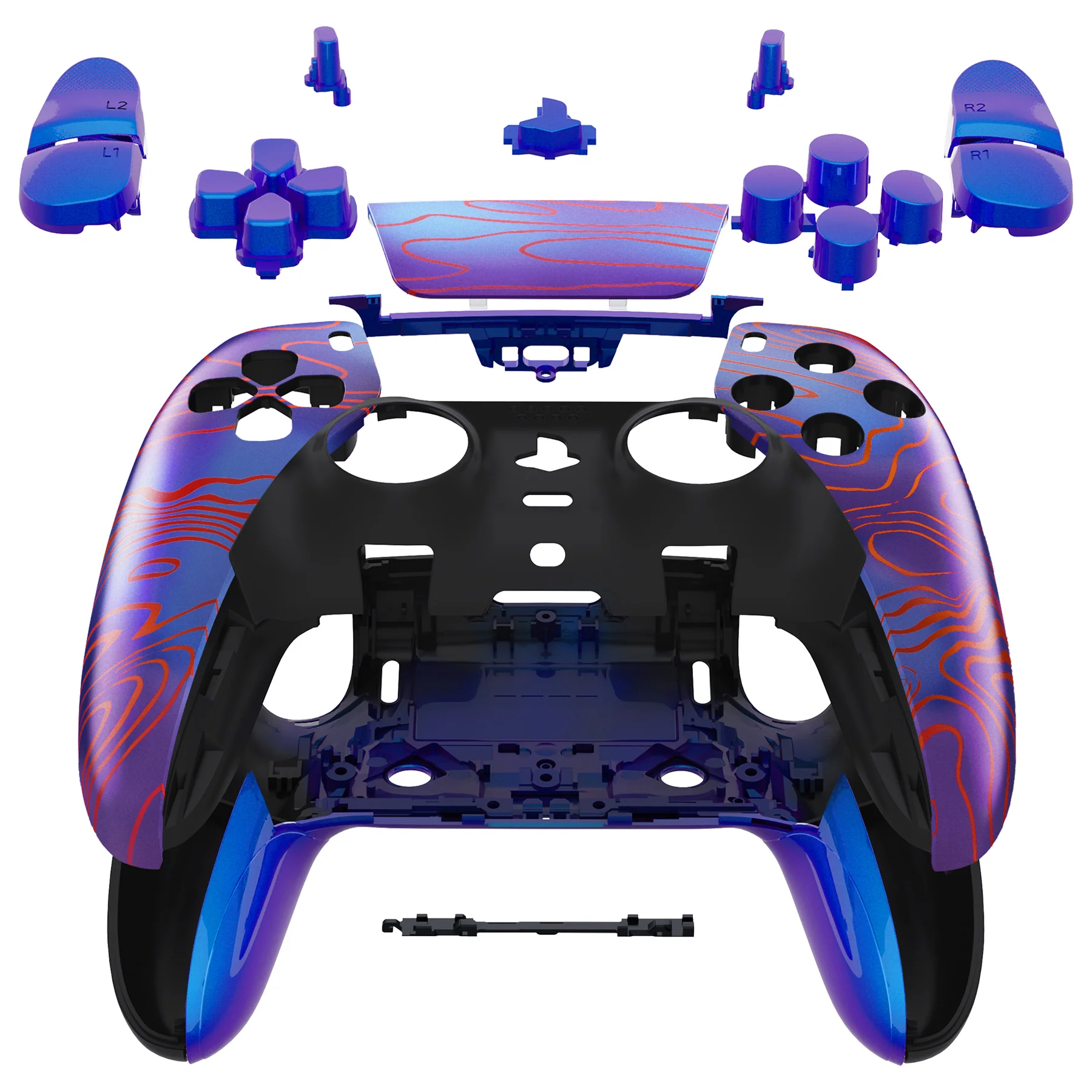 eXtremeRate Replacement Full Set Shells with Buttons Compatible with PS5 Edge Controller - Damascuscamo - Image 3