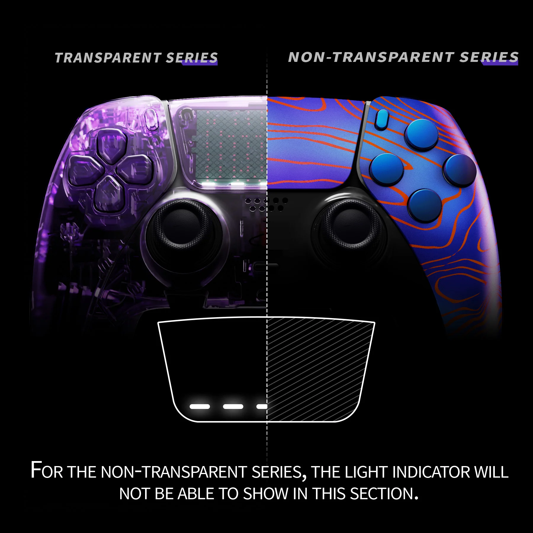 eXtremeRate Replacement Full Set Shells with Buttons Compatible with PS5 Edge Controller - Damascuscamo - Image 4