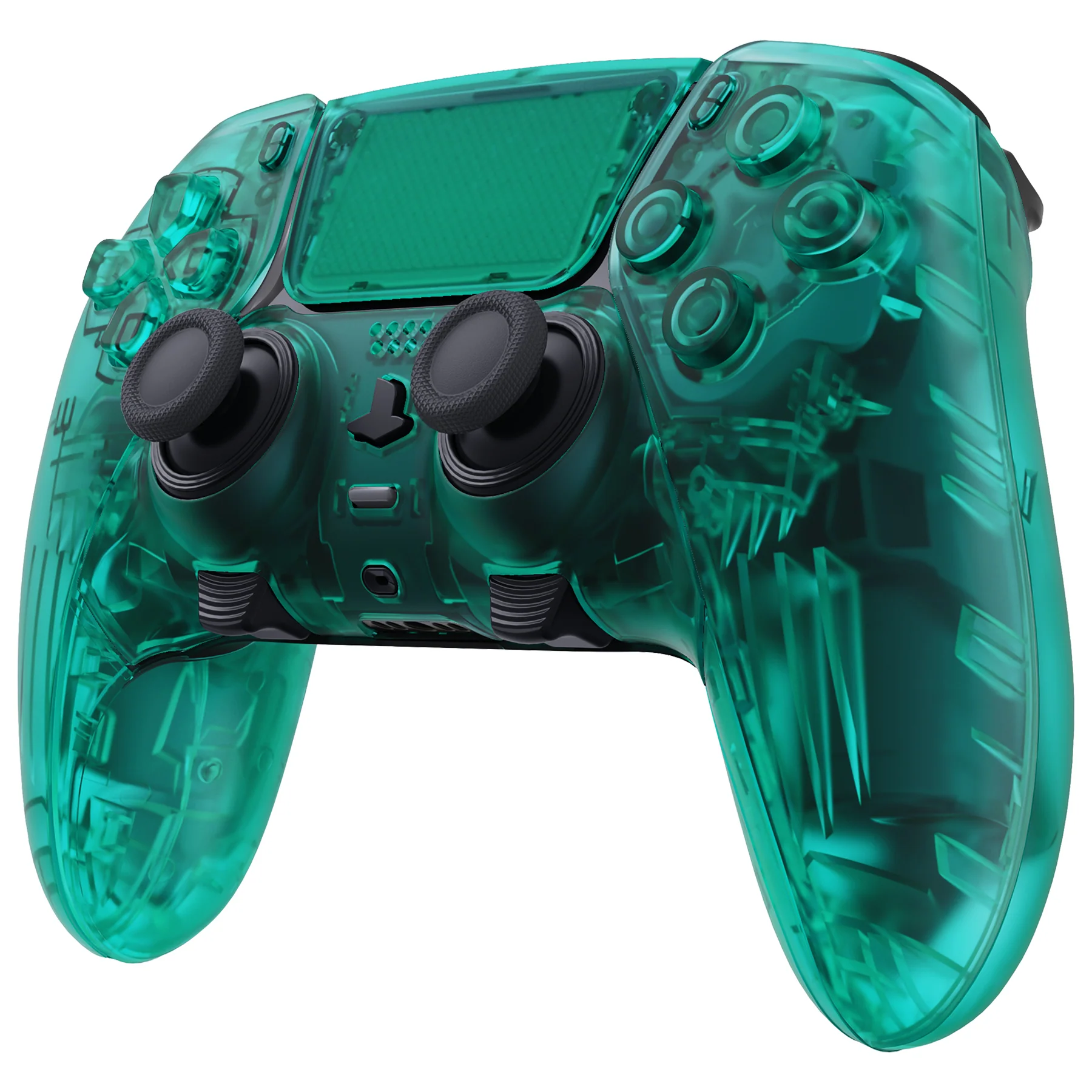 eXtremeRate Replacement Full Set Shells with Buttons Compatible with PS5 Edge Controller - Emerald Green - Image 4