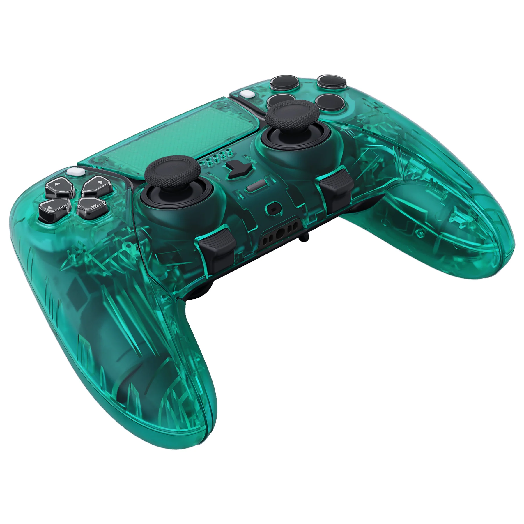 eXtremeRate Replacement Full Set Shells with Buttons Compatible with PS5 Edge Controller - Emerald Green - Image 7