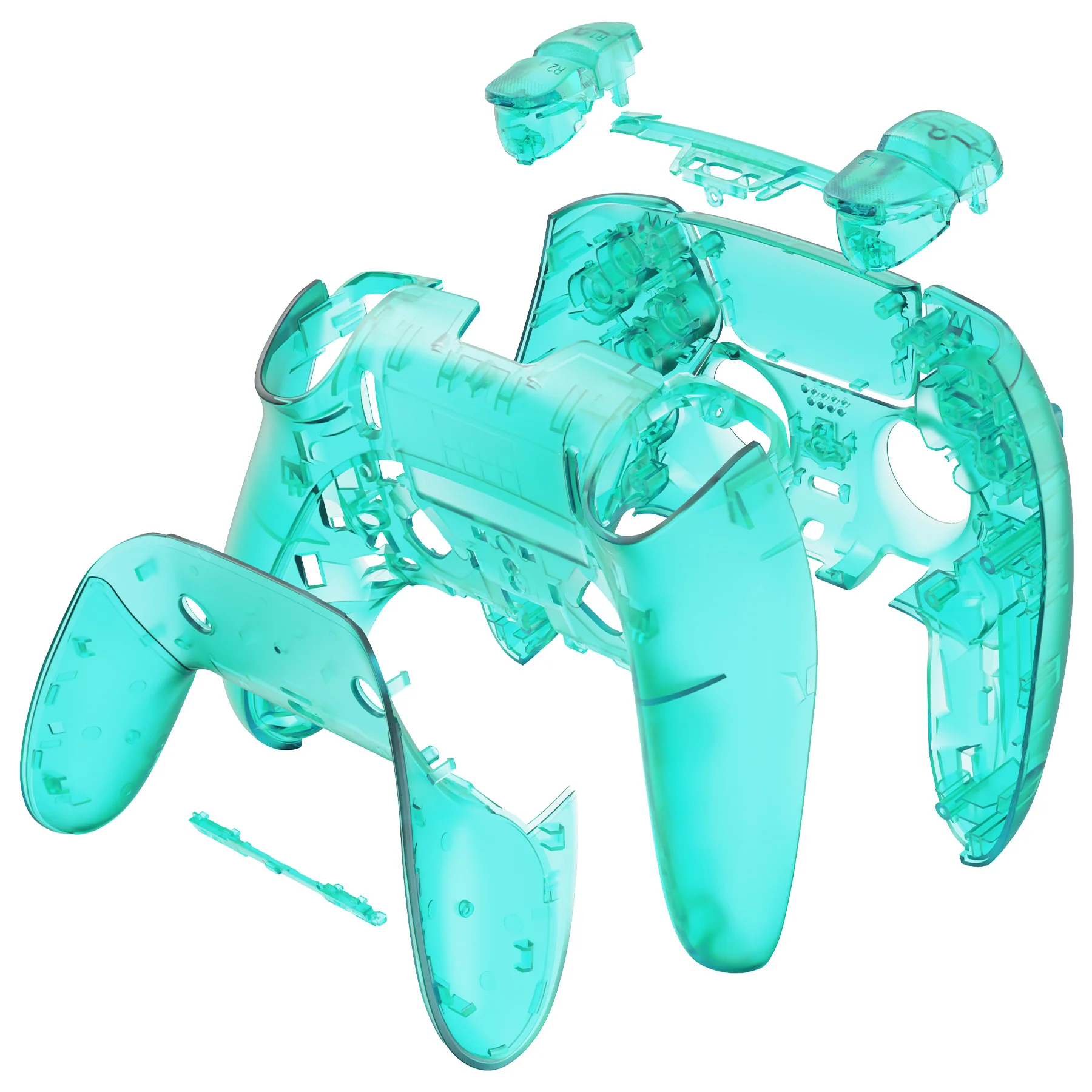 eXtremeRate Replacement Full Set Shells with Buttons Compatible with PS5 Edge Controller - Emerald Green - Image 9