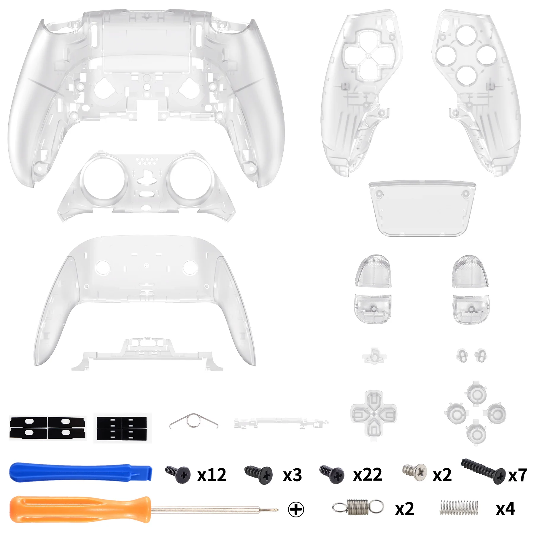 eXtremeRate Replacement Full Set Shells with Buttons Compatible with PS5 Edge Controller - Glow in Dark - Green - Image 2