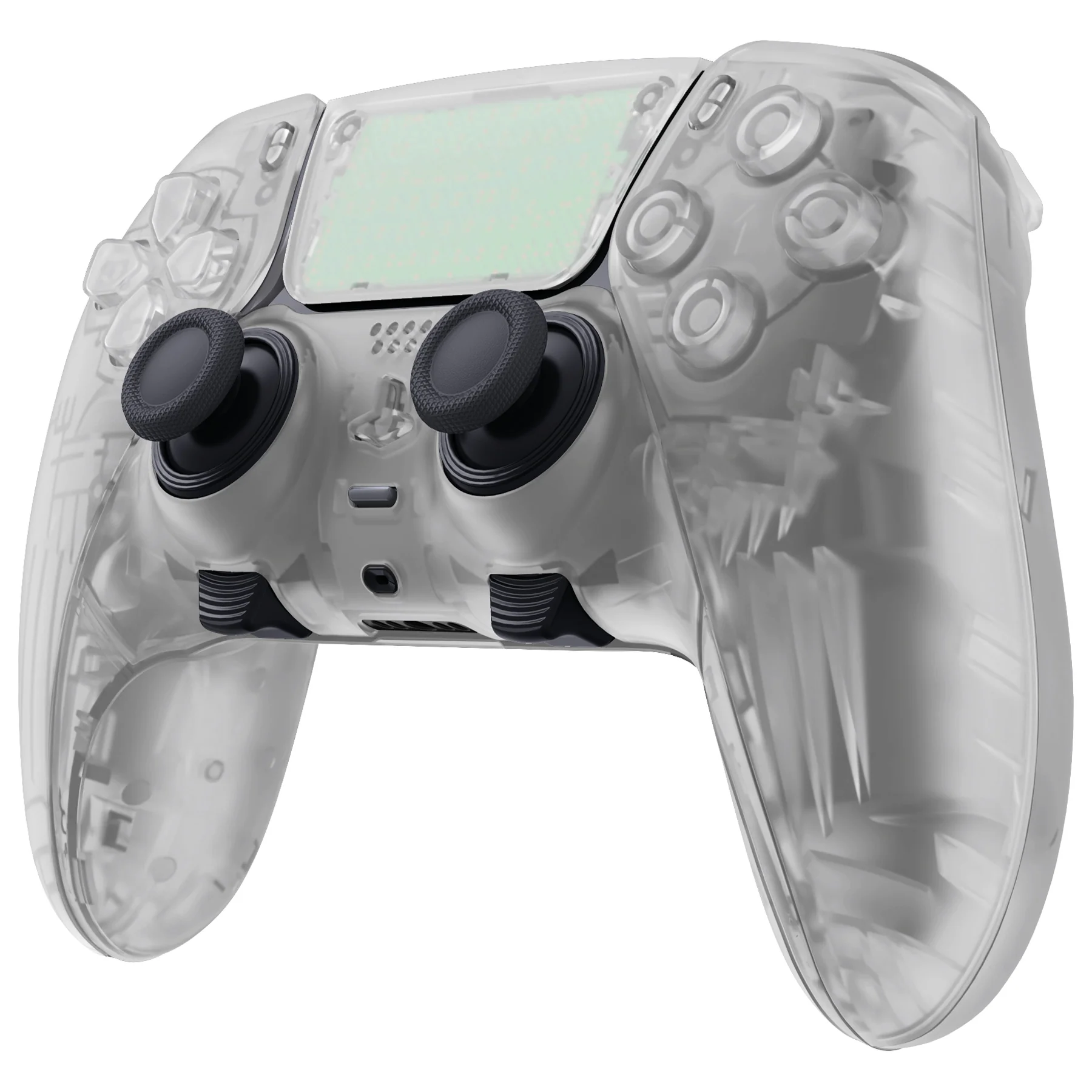 eXtremeRate Replacement Full Set Shells with Buttons Compatible with PS5 Edge Controller - Glow in Dark - Green - Image 5