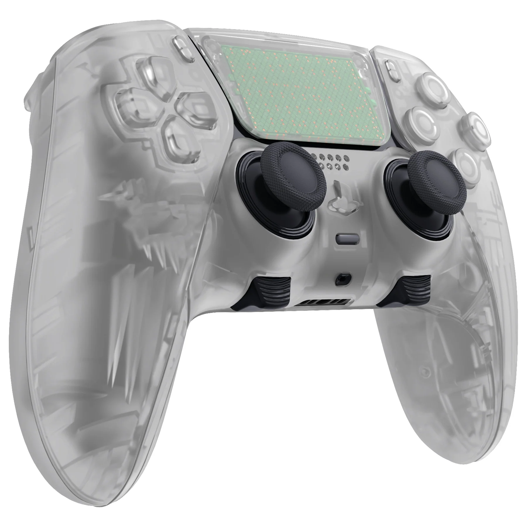 eXtremeRate Replacement Full Set Shells with Buttons Compatible with PS5 Edge Controller - Glow in Dark - Green - Image 6