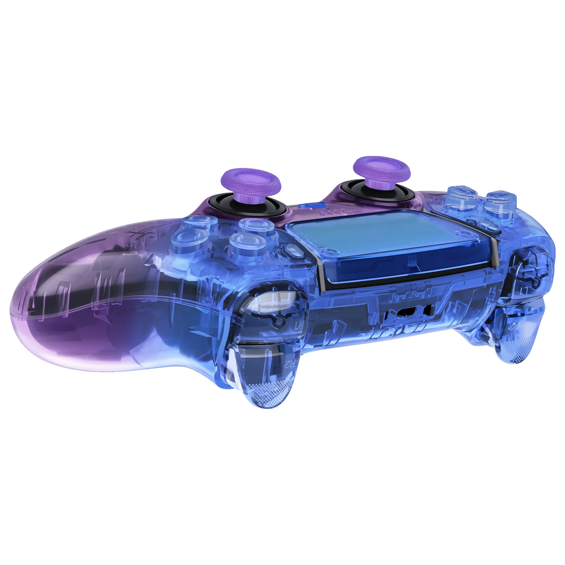 eXtremeRate Replacement Full Set Shells with Buttons Compatible with PS5 Edge Controller - Gradient Translucent Bluebell - Image 8