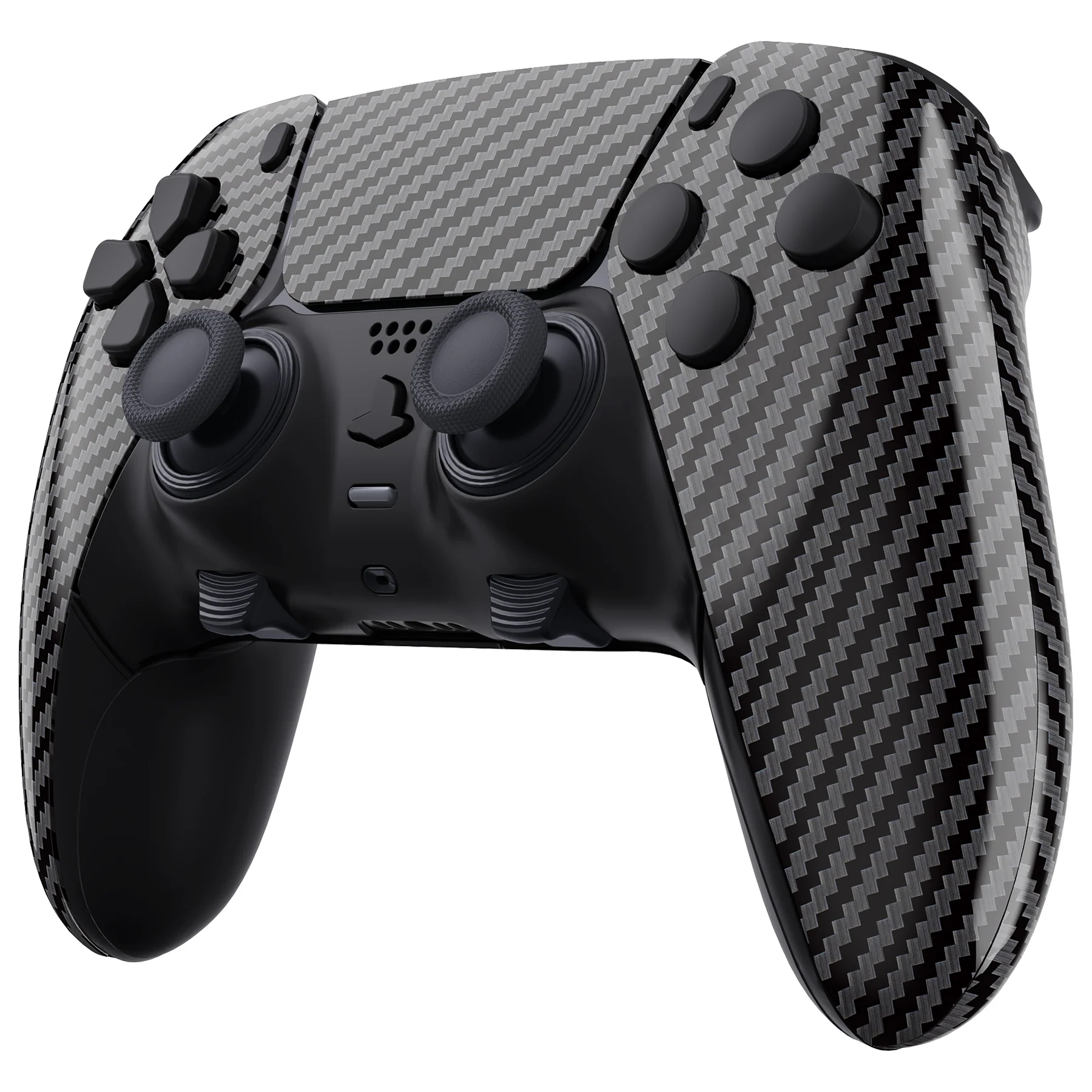 eXtremeRate Replacement Full Set Shells with Buttons Compatible with PS5 Edge Controller - Graphite Carbon Fiber - Image 5
