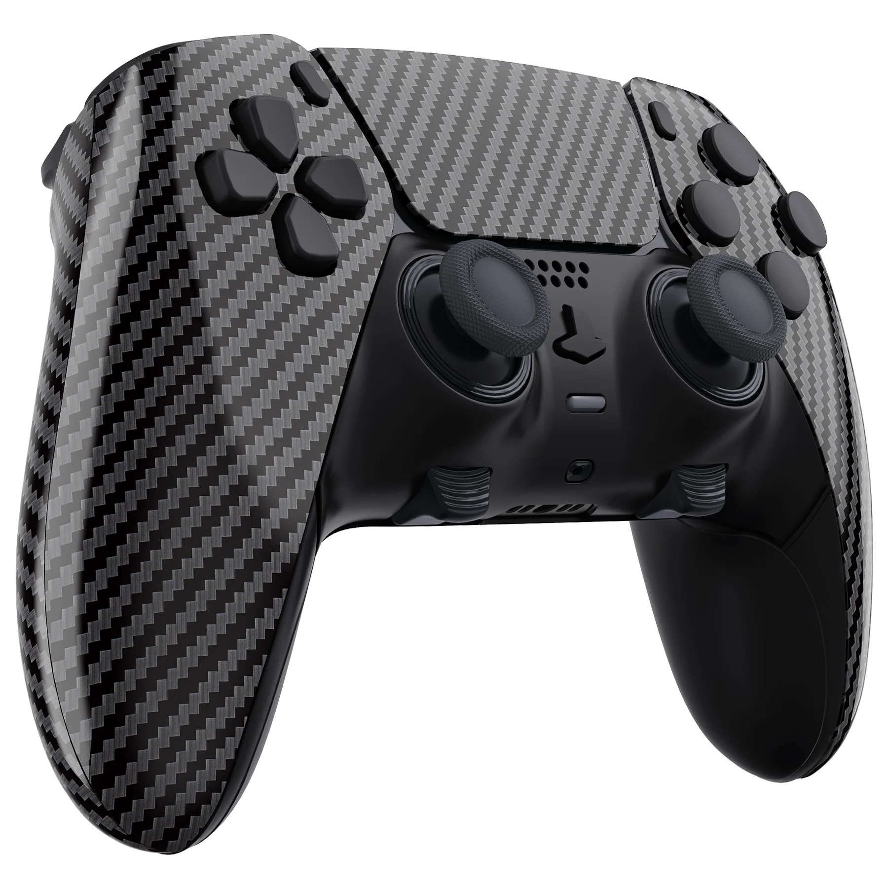 eXtremeRate Replacement Full Set Shells with Buttons Compatible with PS5 Edge Controller - Graphite Carbon Fiber - Image 6