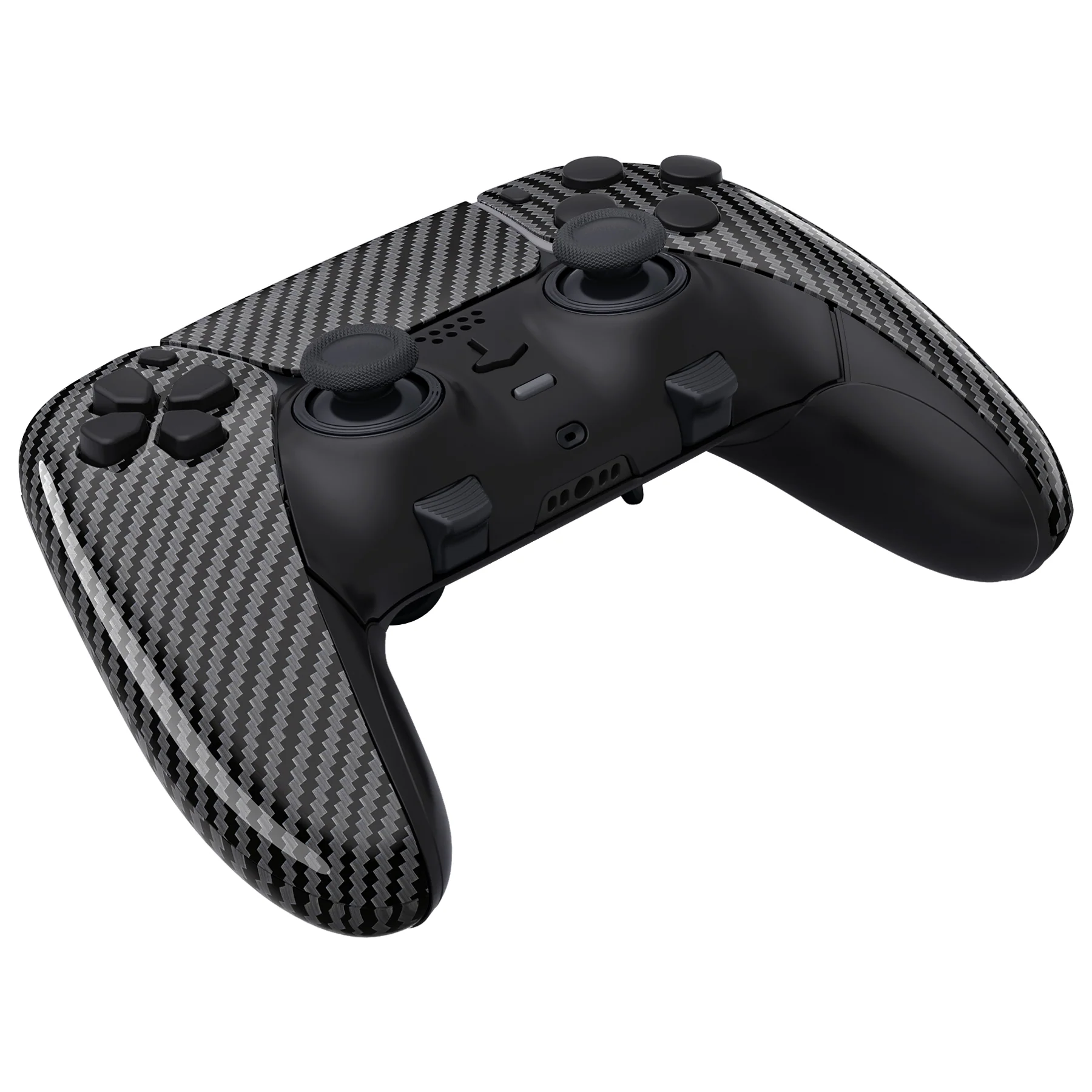 eXtremeRate Replacement Full Set Shells with Buttons Compatible with PS5 Edge Controller - Graphite Carbon Fiber - Image 8