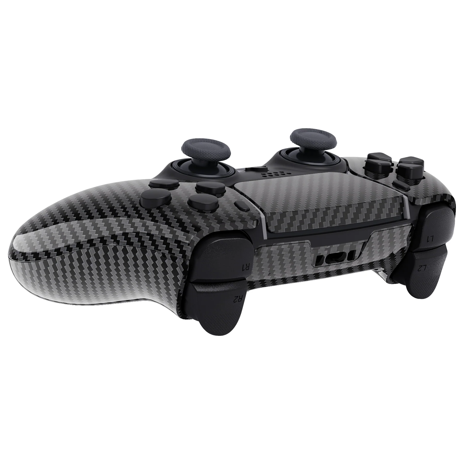 eXtremeRate Replacement Full Set Shells with Buttons Compatible with PS5 Edge Controller - Graphite Carbon Fiber - Image 9