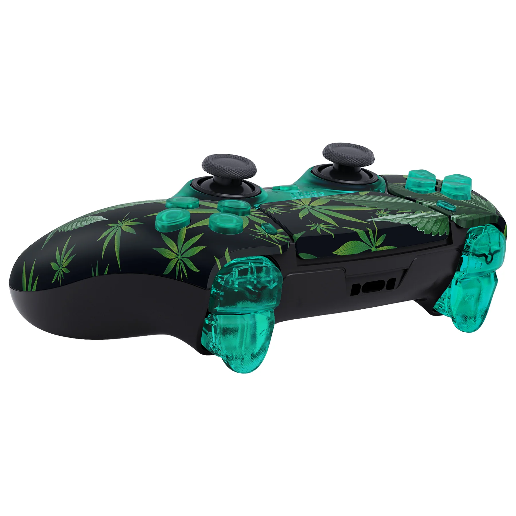 eXtremeRate Replacement Full Set Shells with Buttons Compatible with PS5 Edge Controller - Green Weeds - Image 9