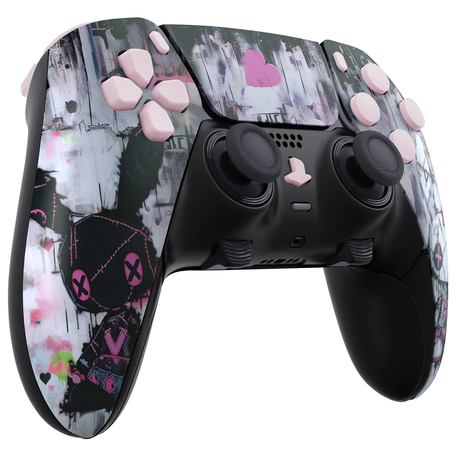 eXtremeRate Replacement Full Set Shells with Buttons Compatible with PS5 Edge Controller - Lovely Punky Bunny - Image 6
