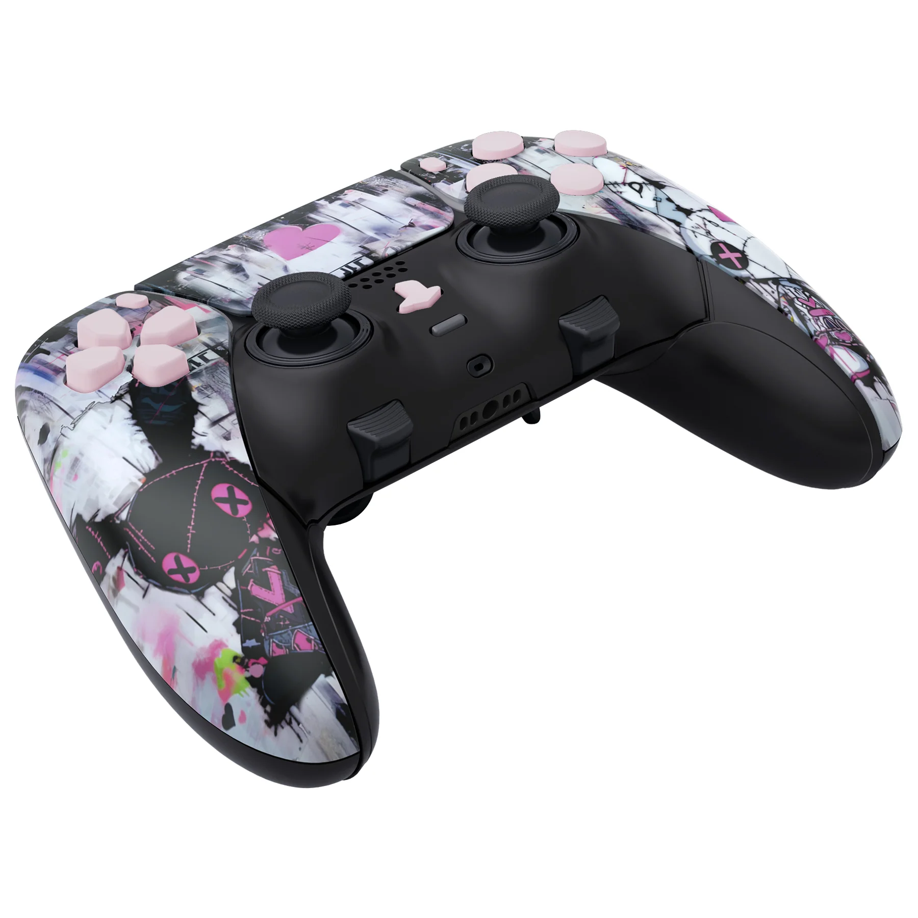 eXtremeRate Replacement Full Set Shells with Buttons Compatible with PS5 Edge Controller - Lovely Punky Bunny - Image 8
