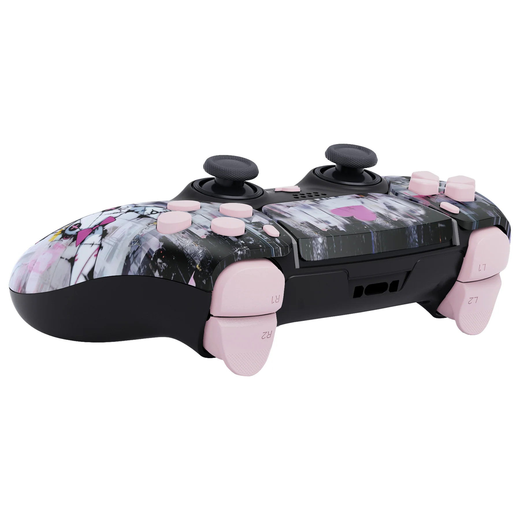 eXtremeRate Replacement Full Set Shells with Buttons Compatible with PS5 Edge Controller - Lovely Punky Bunny - Image 9