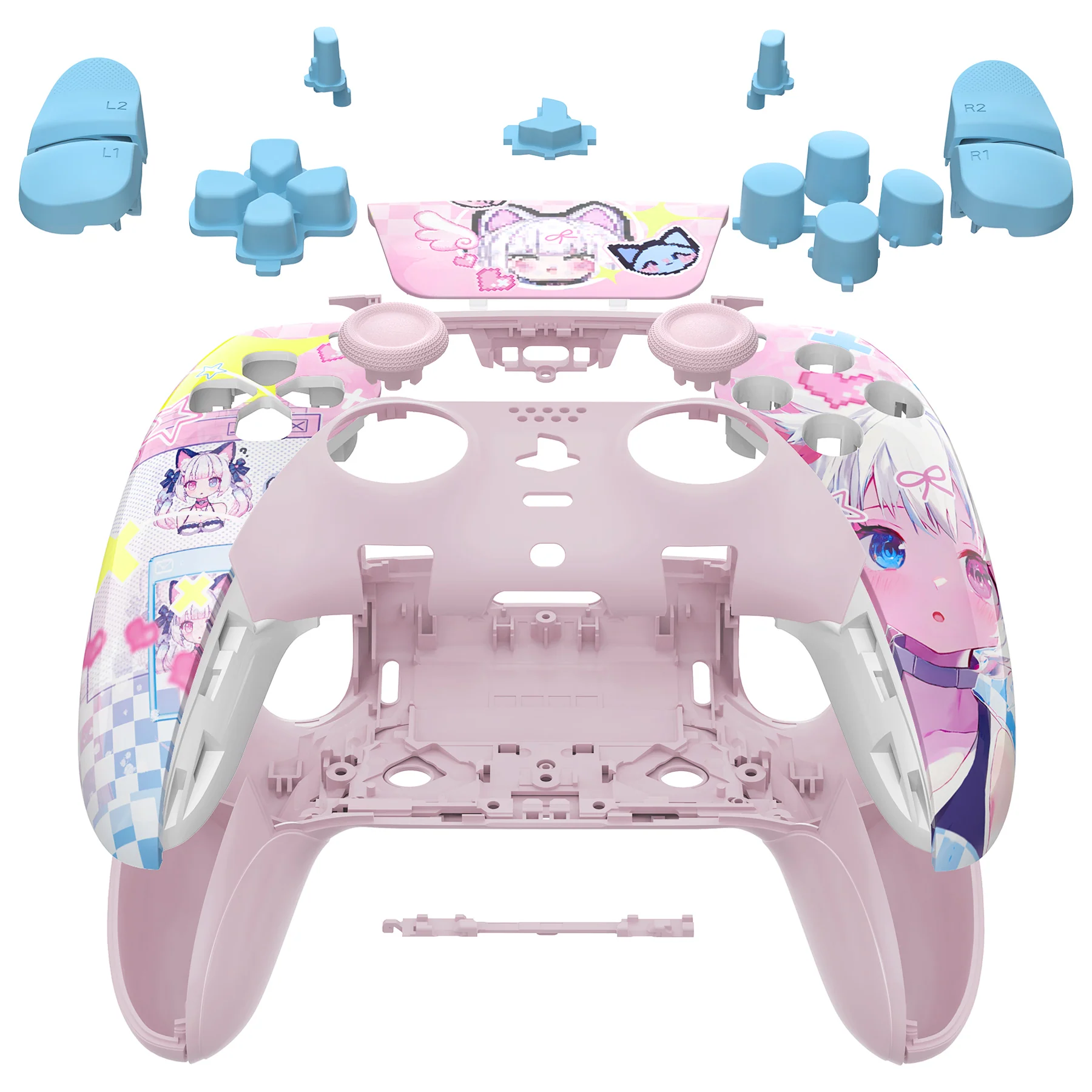 eXtremeRate Replacement Full Set Shells with Buttons Compatible with PS5 Edge Controller - MeWoow - Image 3