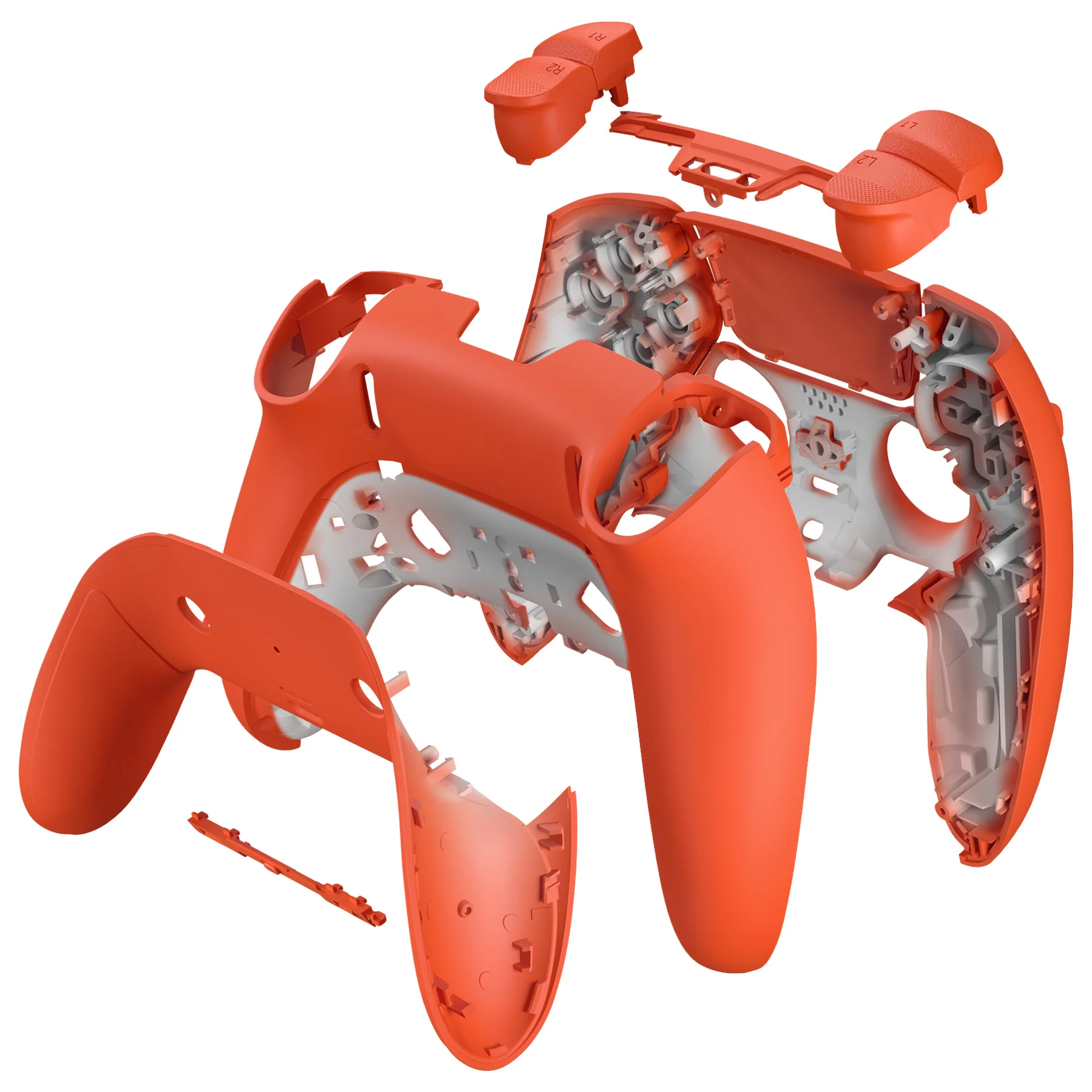 eXtremeRate Replacement Full Set Shells with Buttons Compatible with PS5 Edge Controller - Orange - Image 10