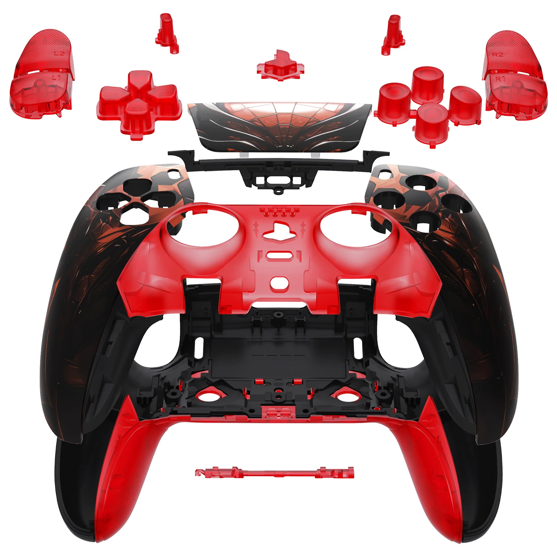 eXtremeRate Replacement Full Set Shells with Buttons Compatible with PS5 Edge Controller - Spider Armor - Image 3