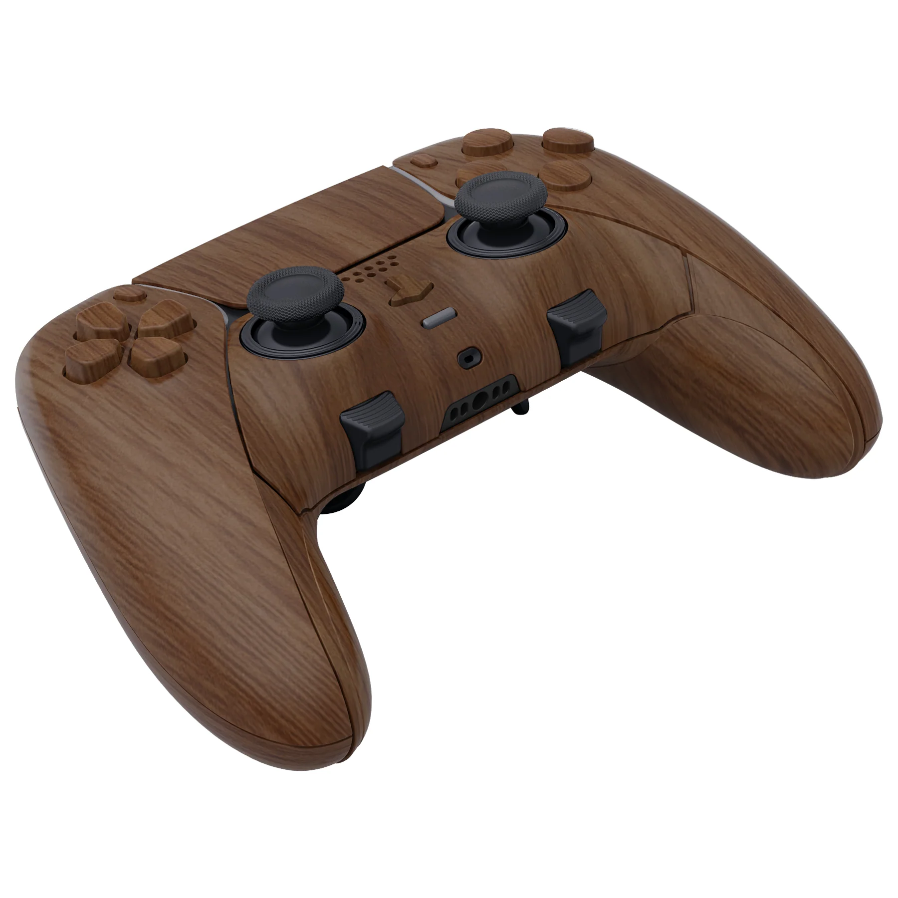 eXtremeRate Replacement Full Set Shells with Buttons Compatible with PS5 Edge Controller - Wood Grain - Image 8